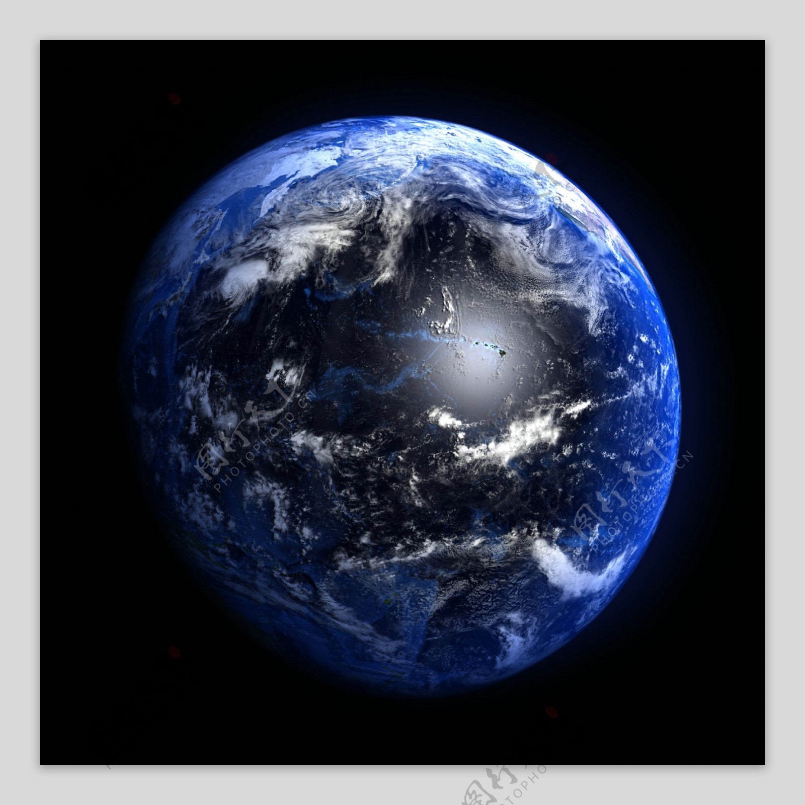 蓝色地球表面图片