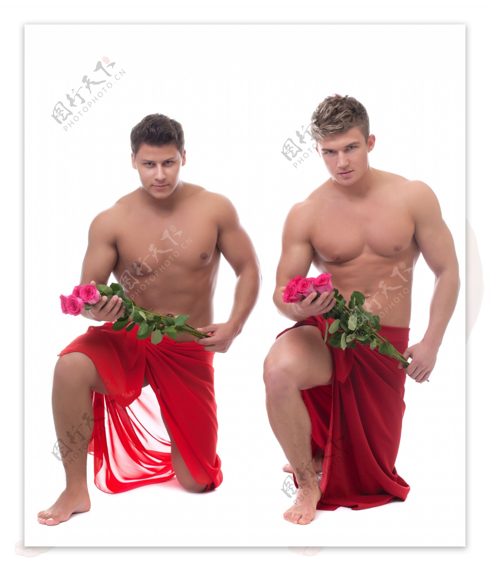拿玫瑰花的舞蹈男人图片
