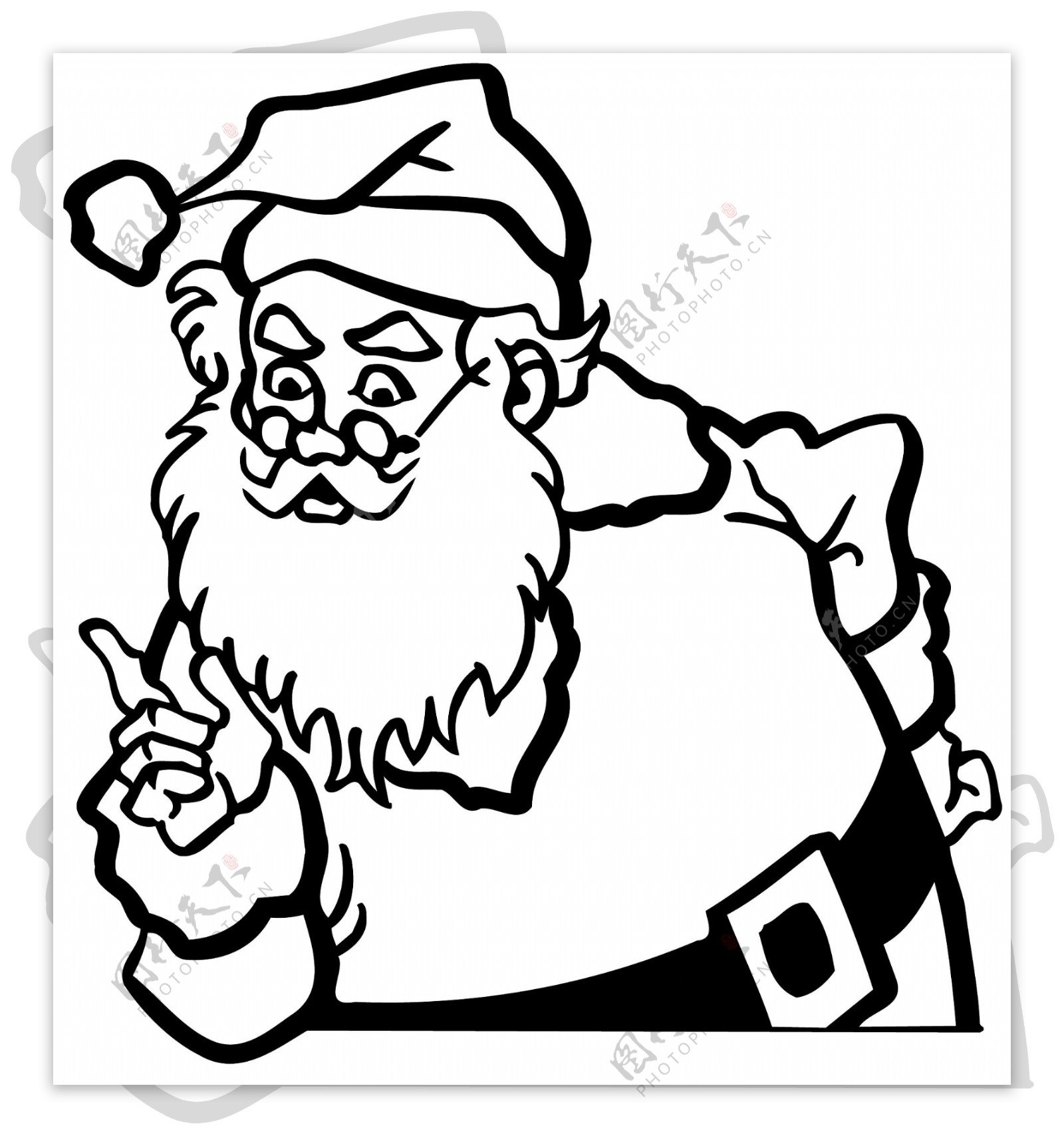圣诞老人头像卡通头像矢量素材EPS格式0015