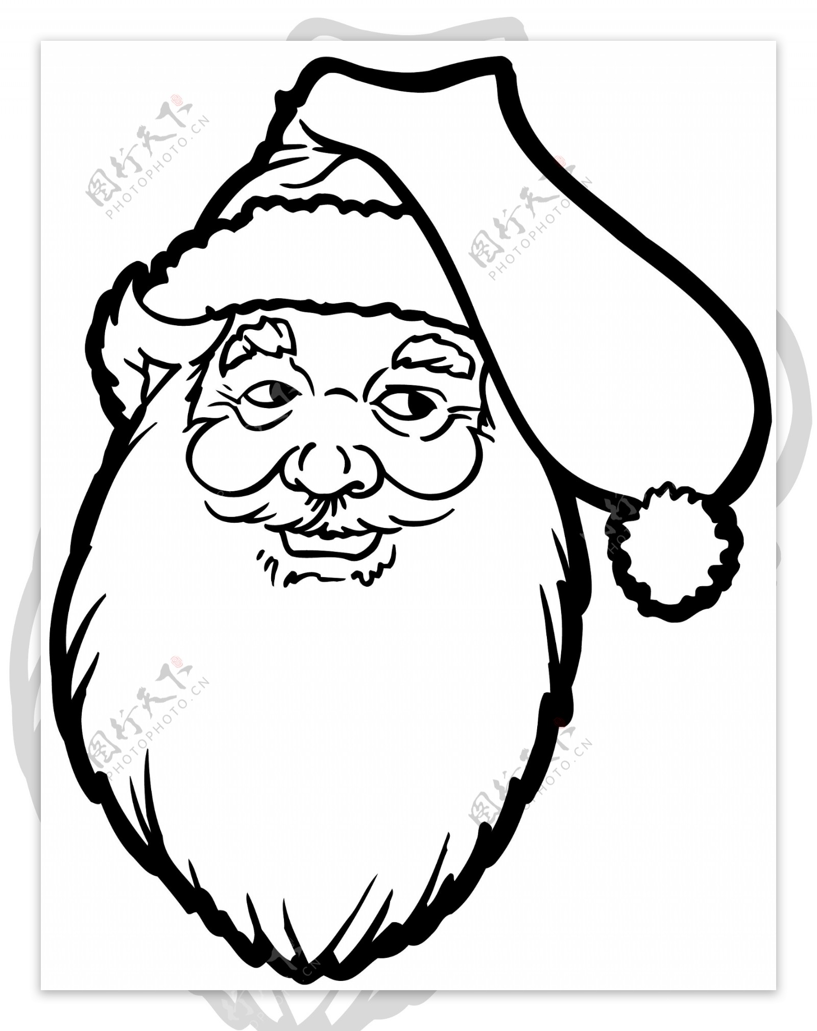 圣诞老人头像卡通头像矢量素材EPS格式0030