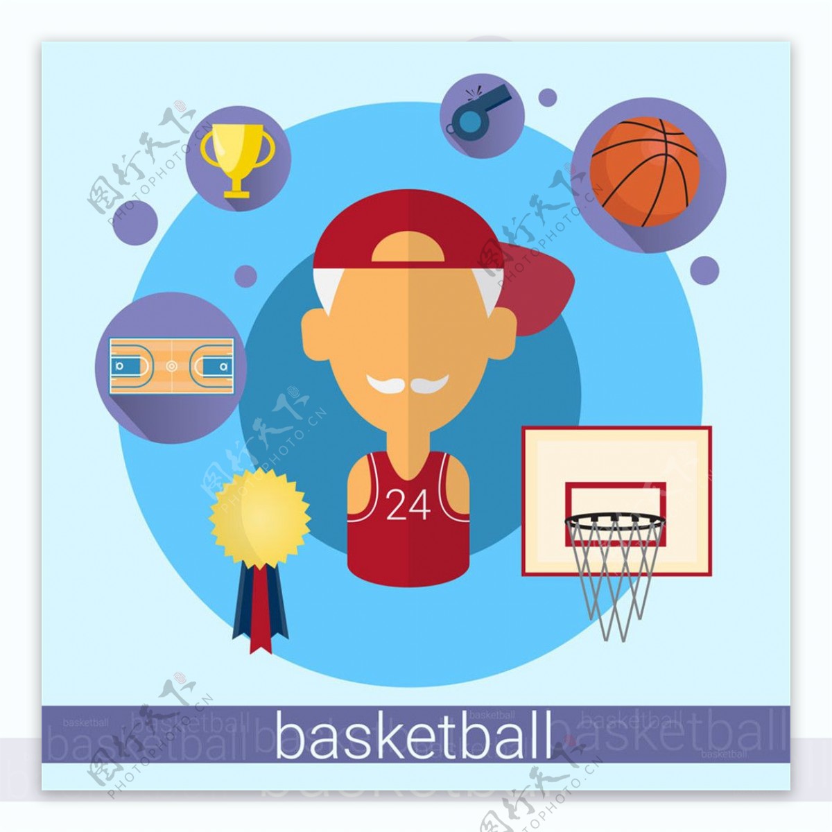 篮球运动员图标图片