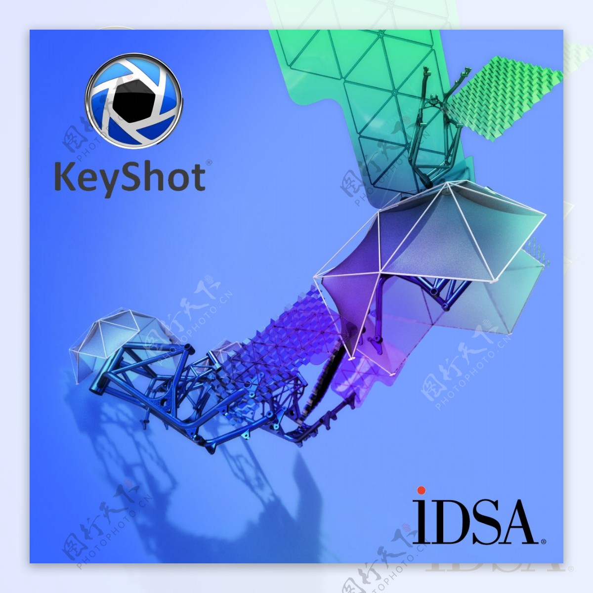 KeyShot蓝色设计