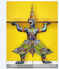 泰国神像矢量素材图片