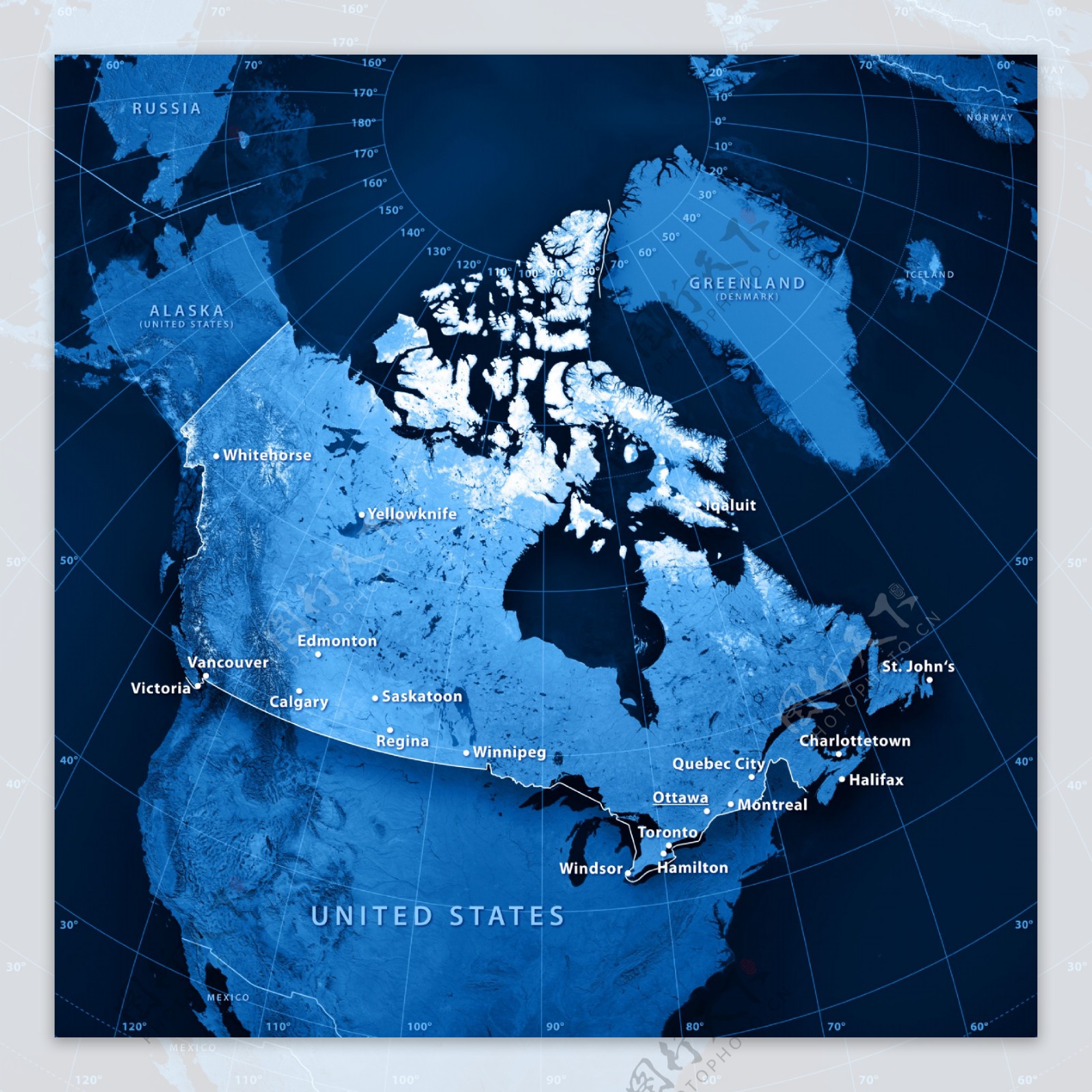 加拿大地图图片
