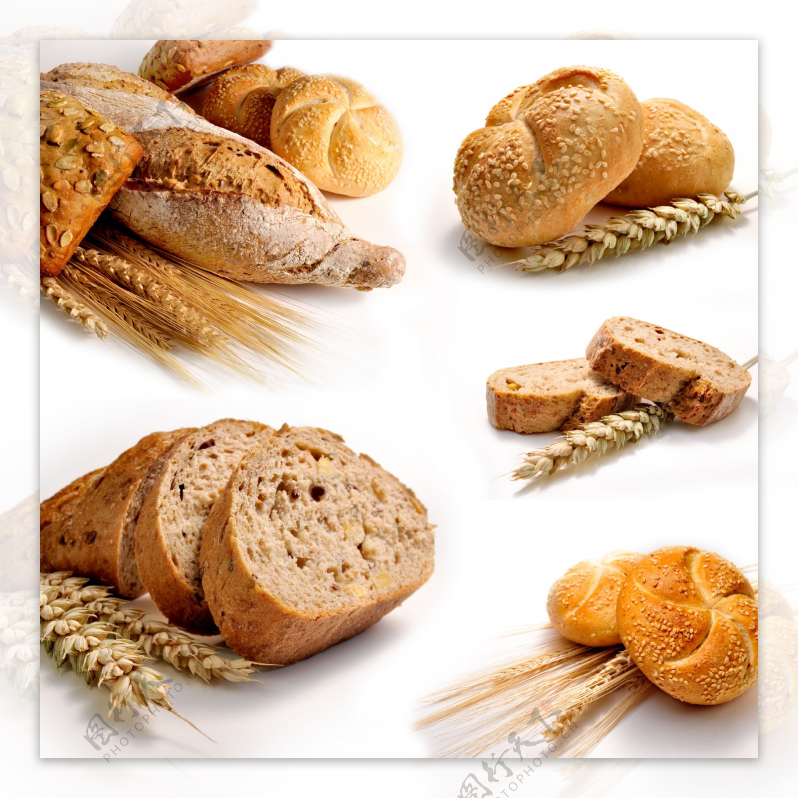 麦子与面包图片