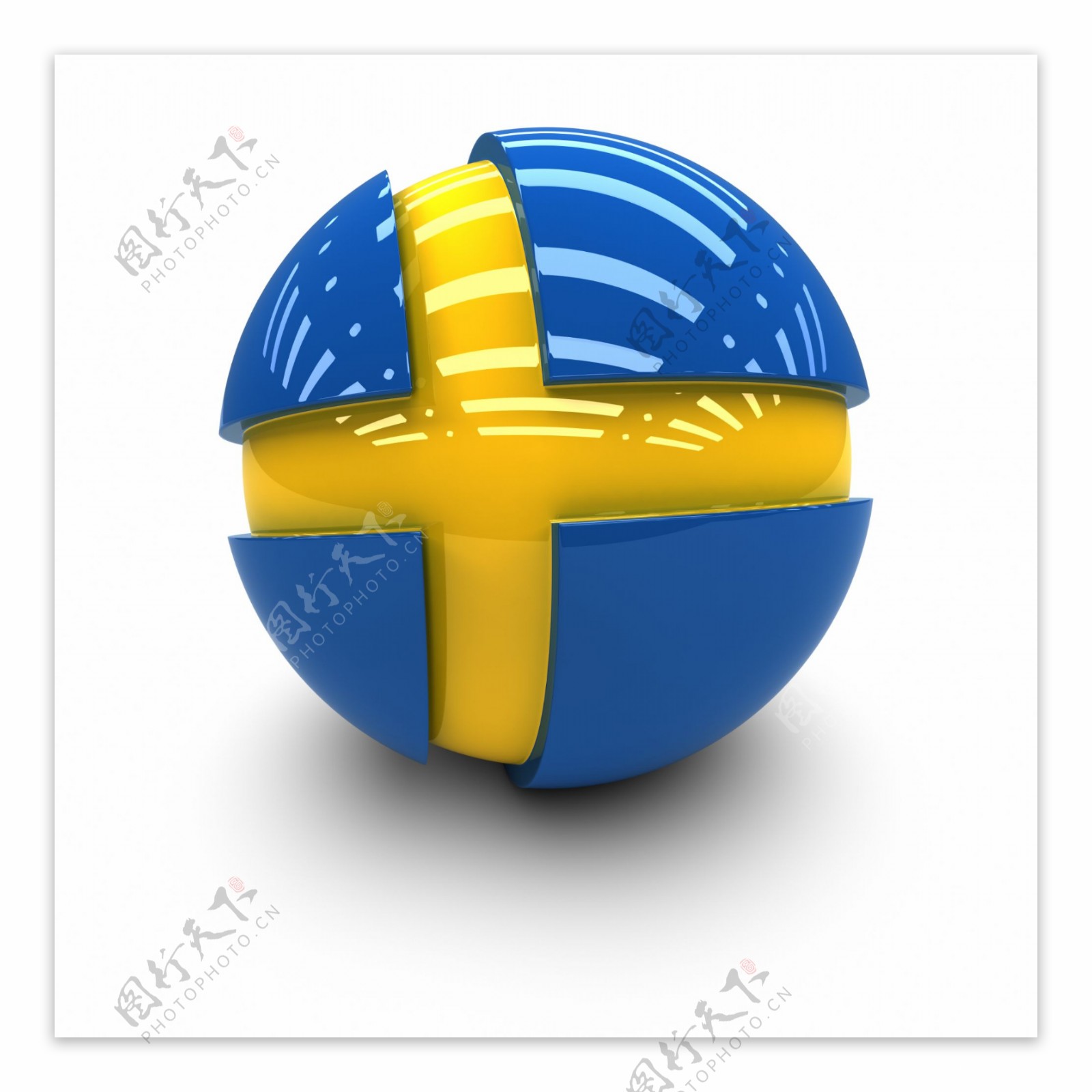 瑞典国旗球体图片