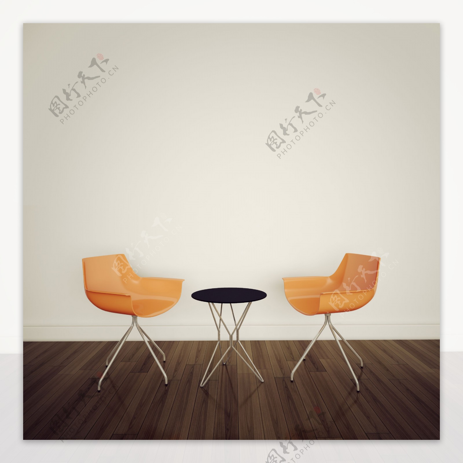 极简主义椅子和茶几图片