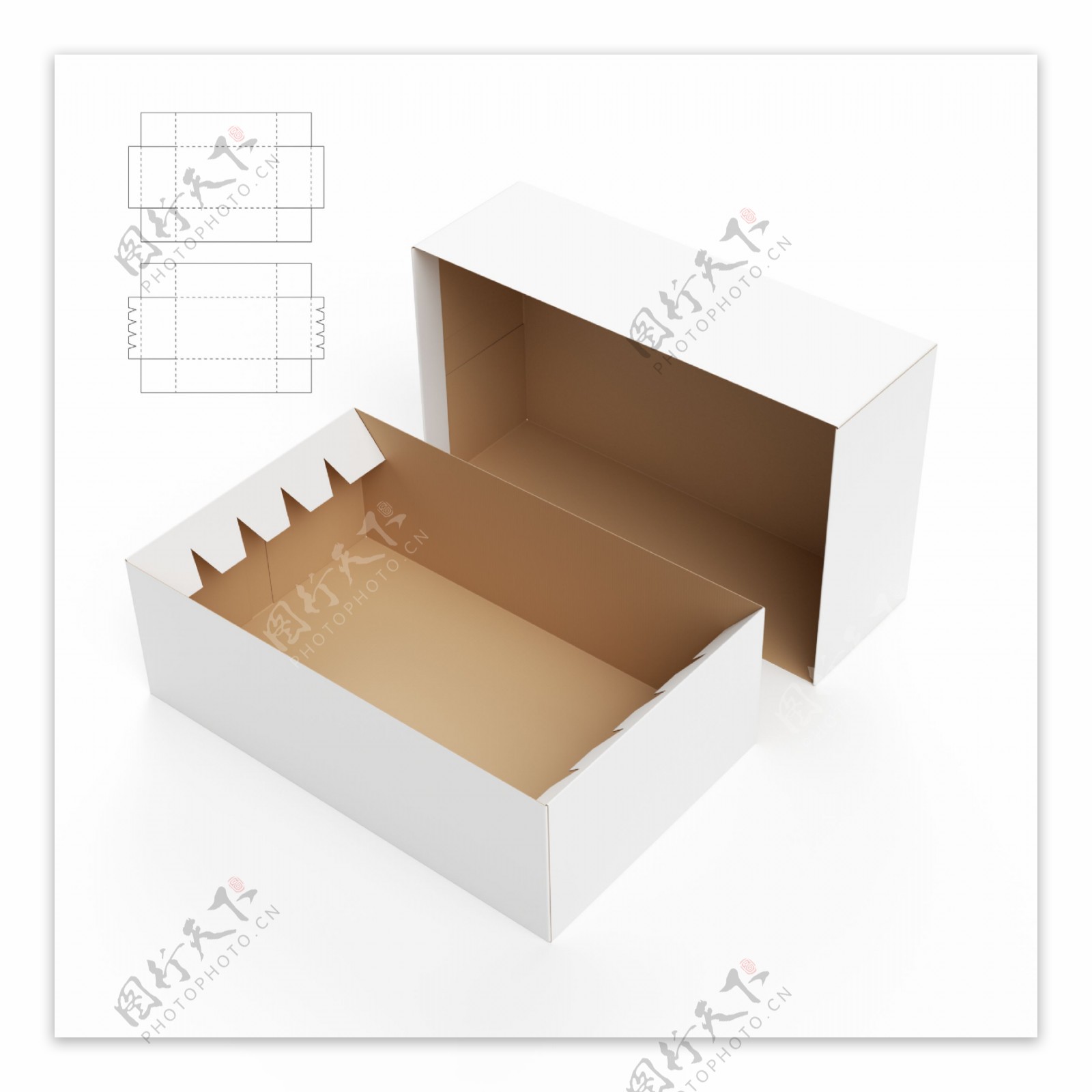 锯齿纸盒和钢刀线图片