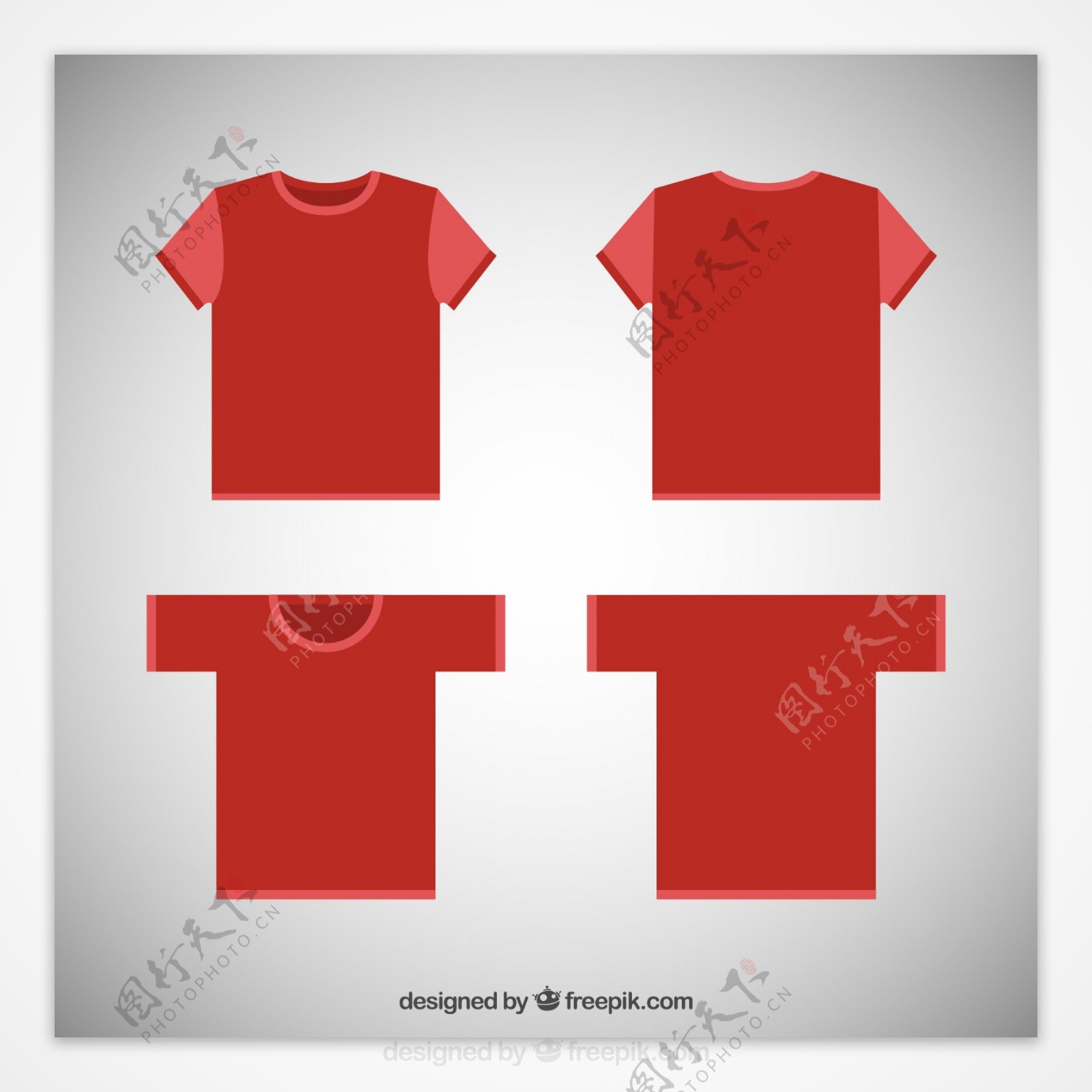 红色T恤矢量图片素材-编号26583141-图行天下