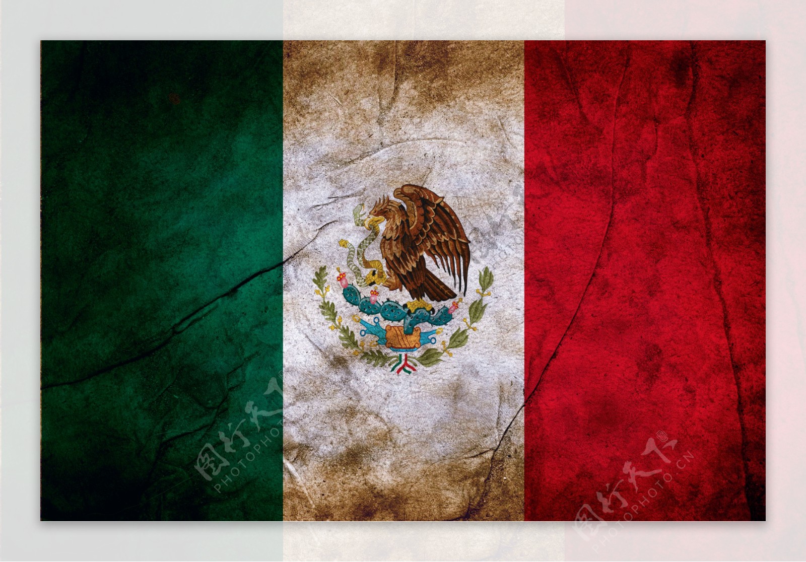 怀旧墨西哥国旗背景图片