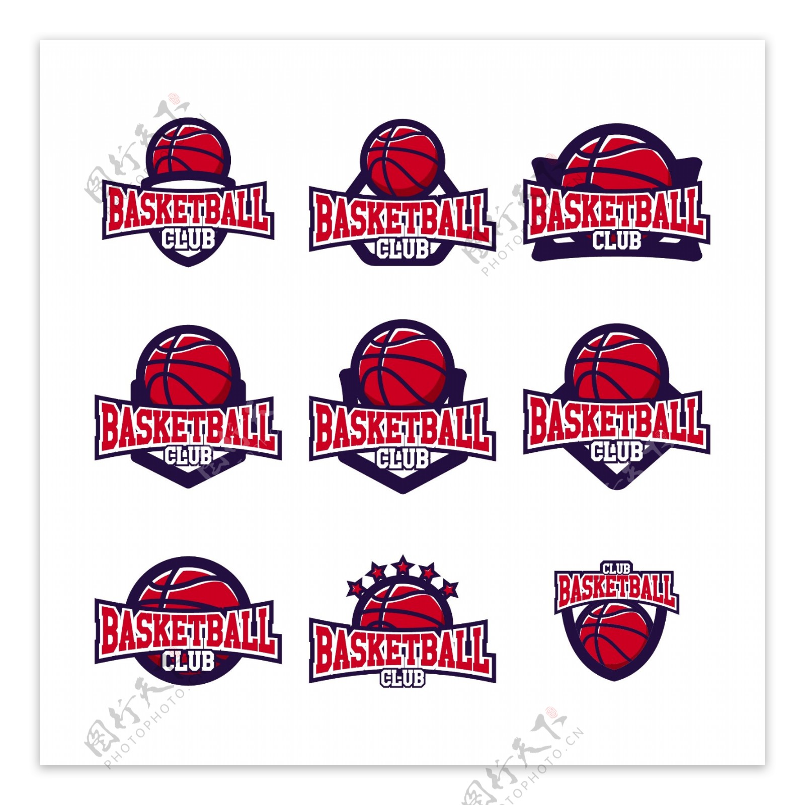 篮球标志模板设计
