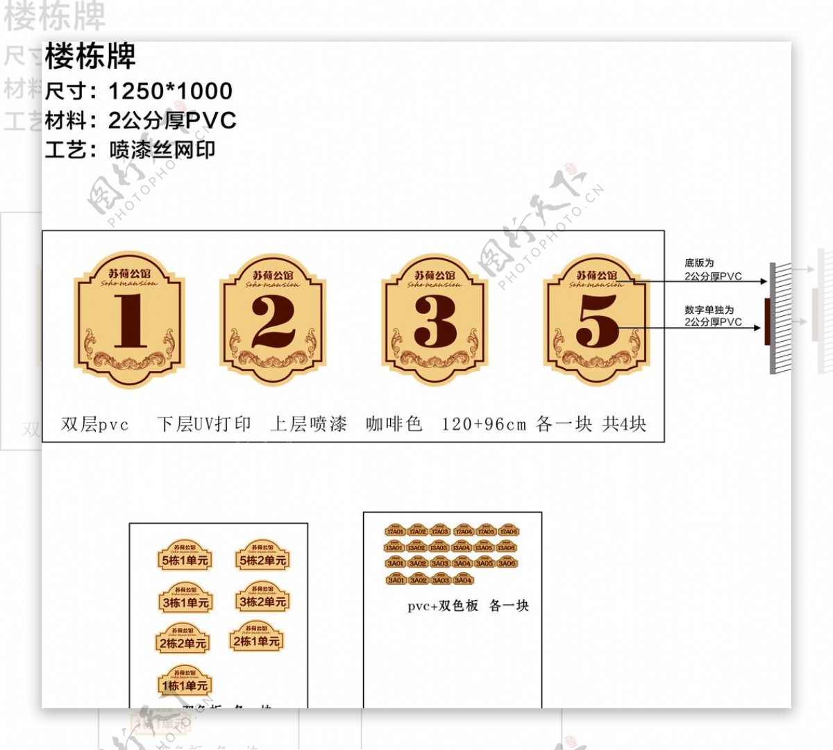 小区楼层牌