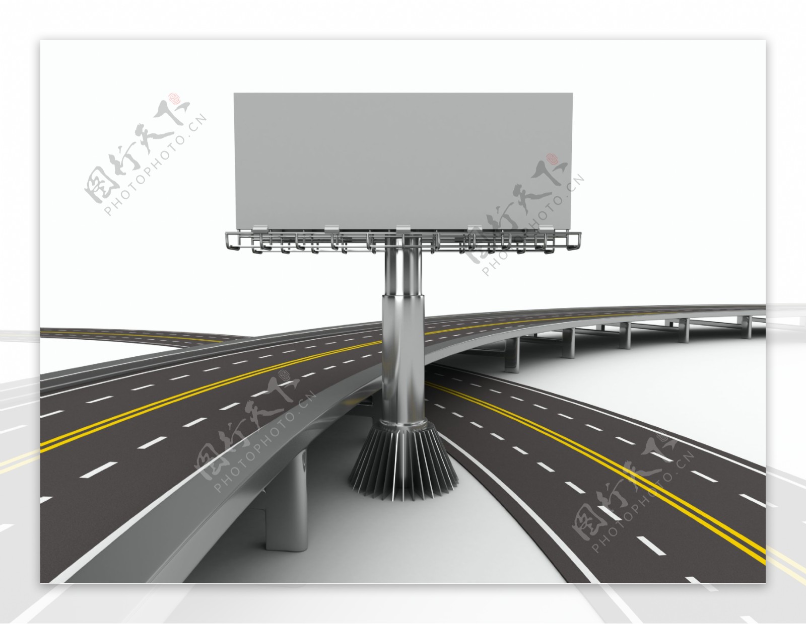 立交桥与广告牌图片