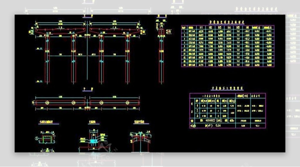 引桥25M跨桥墩一般构造设计施工图