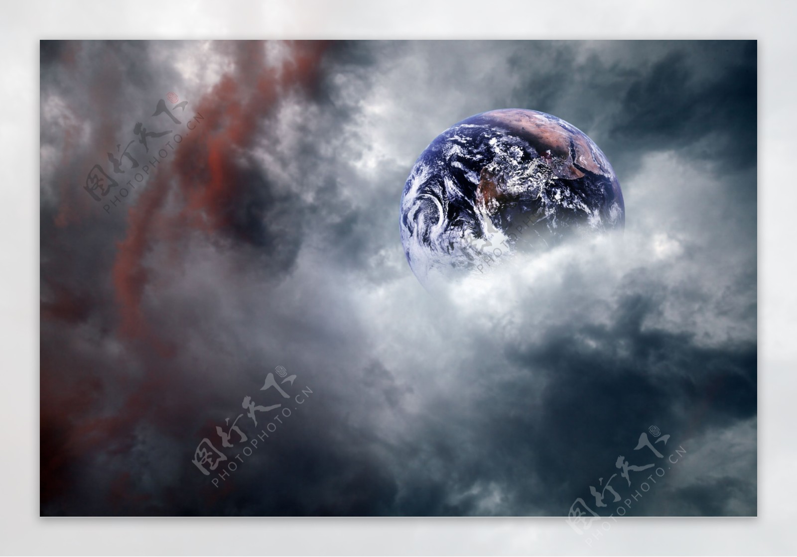 烟雾笼罩的地球图片