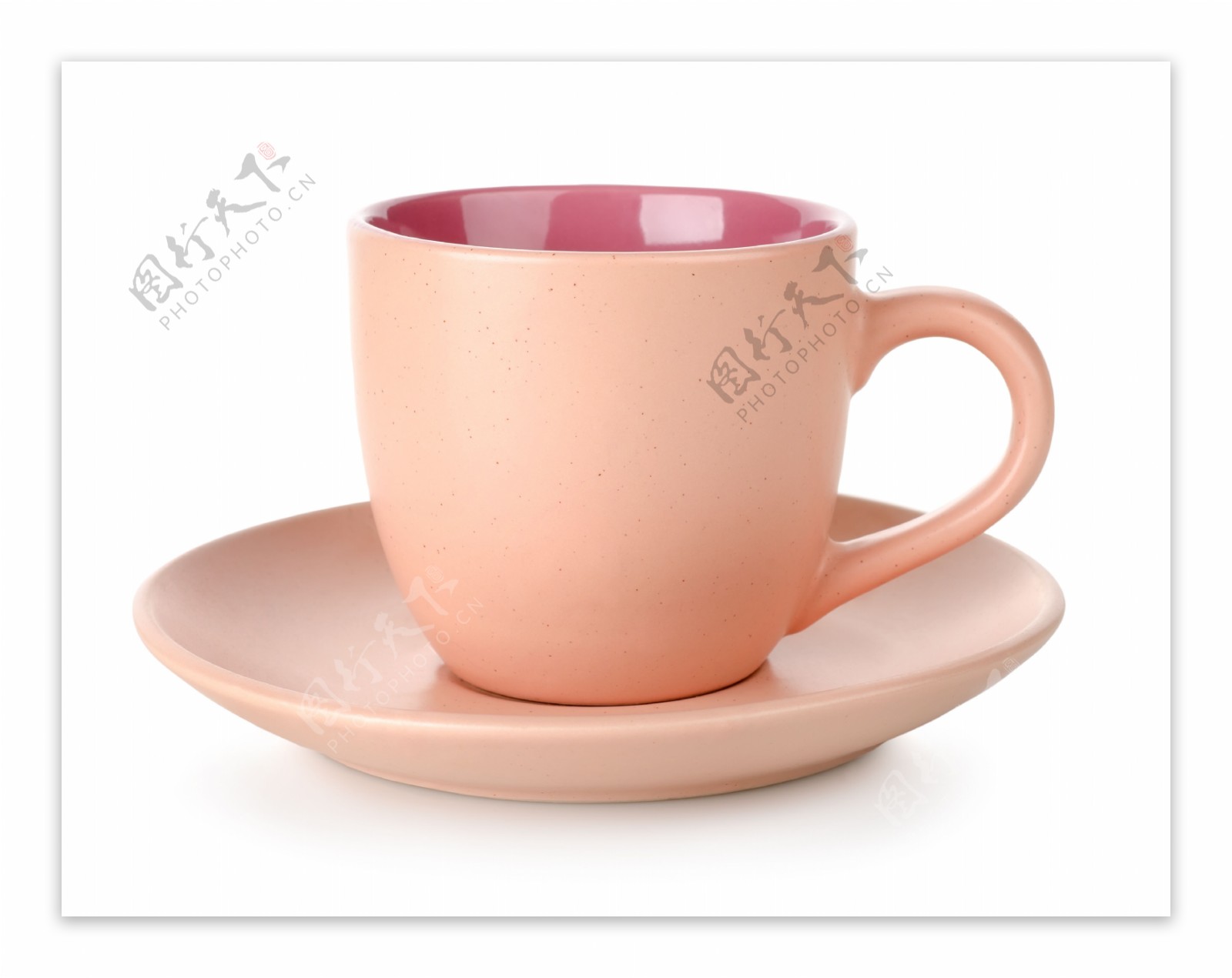 粉红色咖啡杯子图片