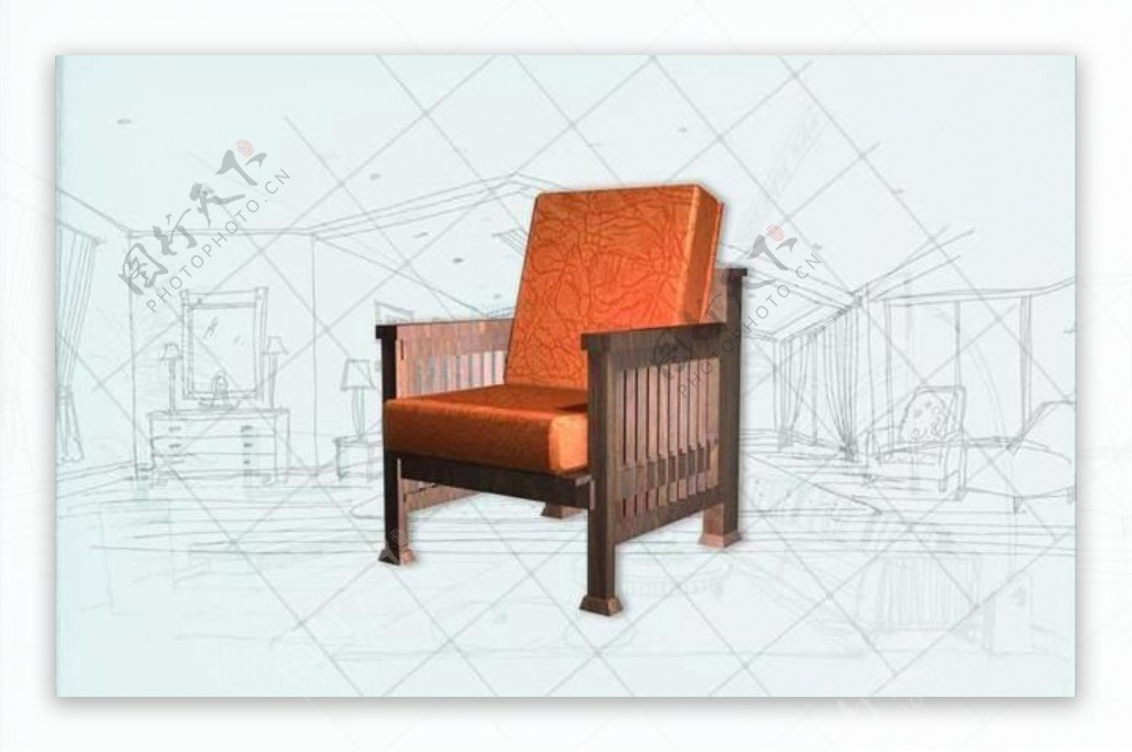 国际主义家具椅子0143D模型