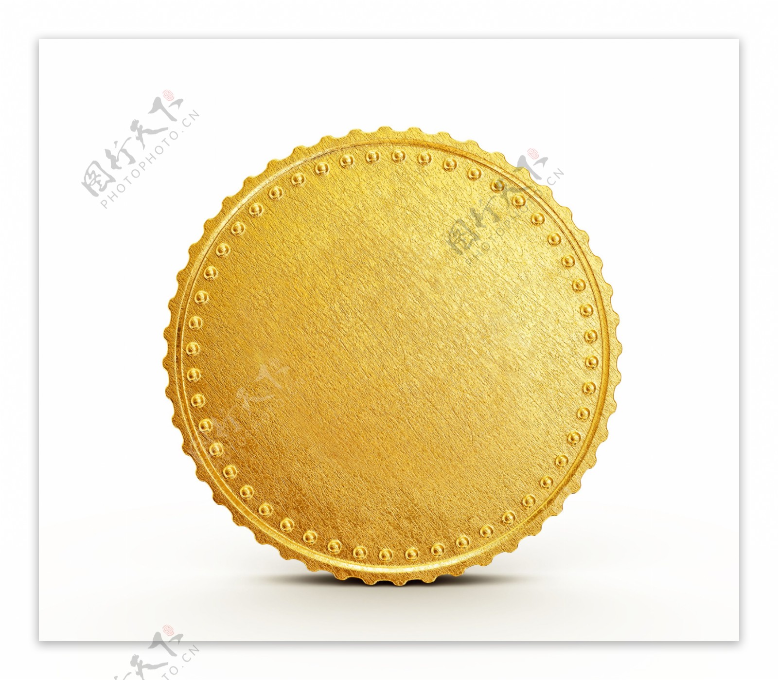 金色圆形立体徽章图片