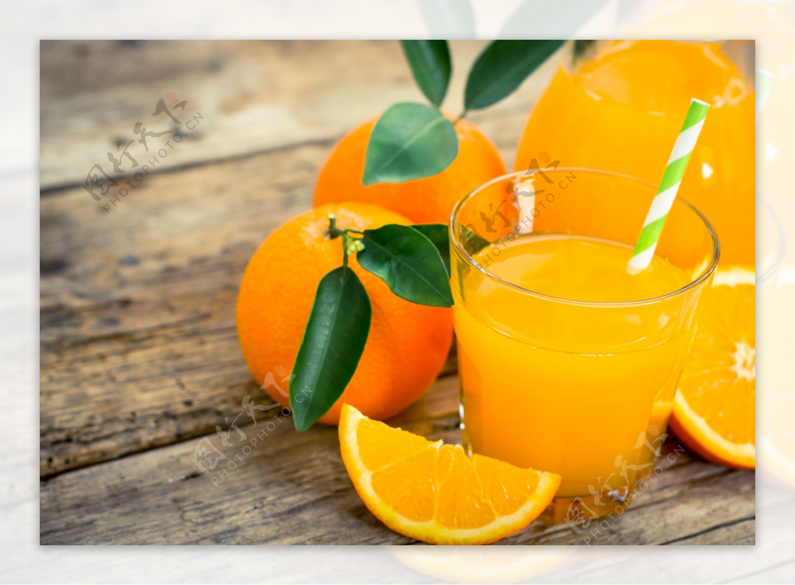 唯美橙汁图片