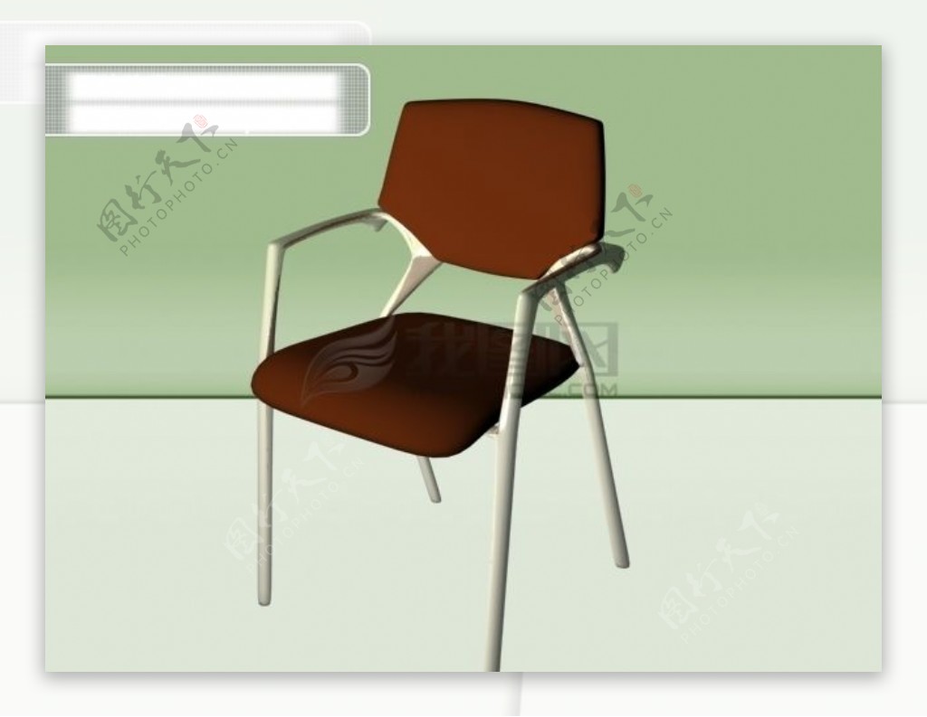 3d欧式简单靠椅