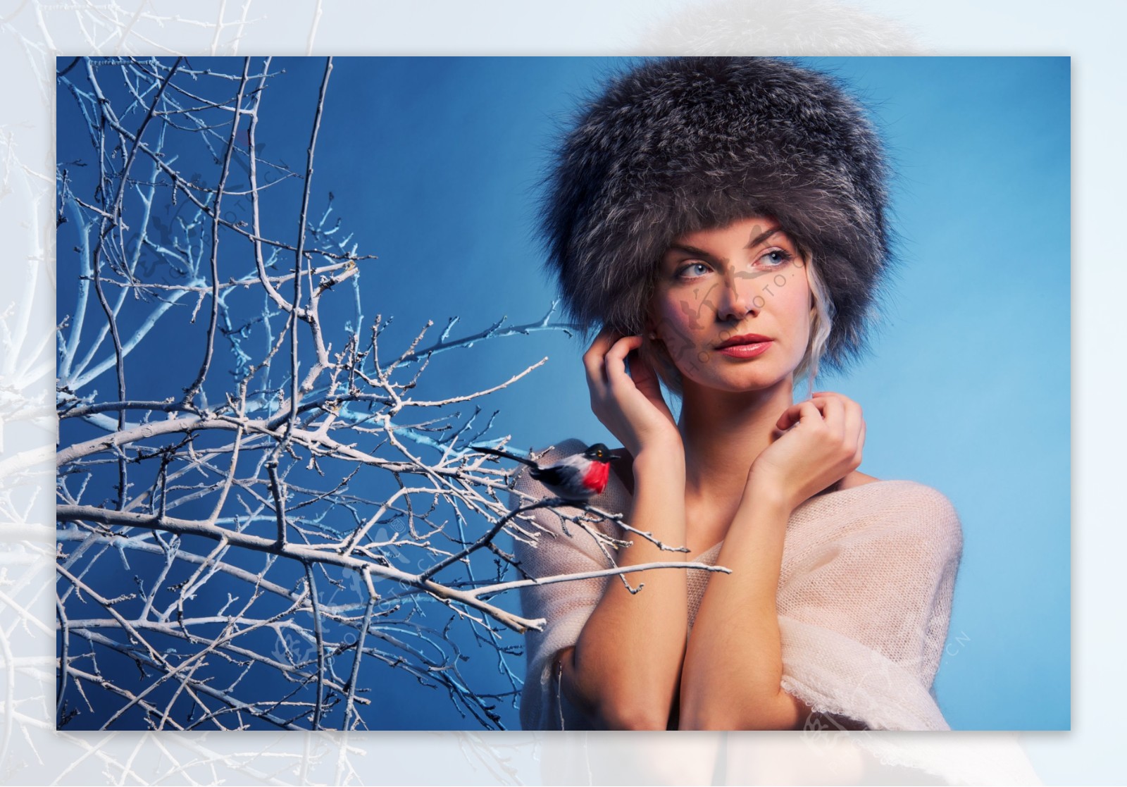 冬季美女模特写真图片