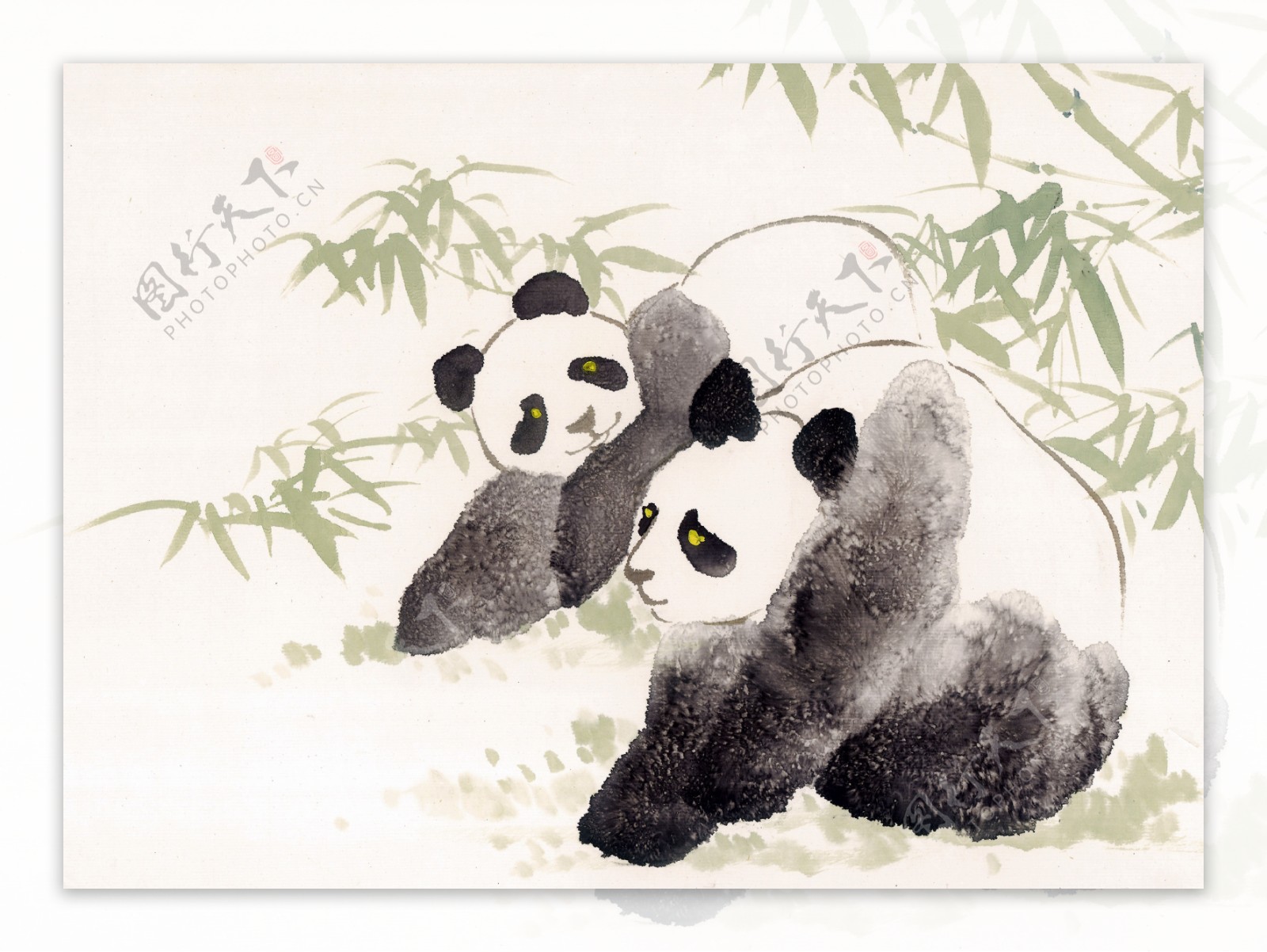 熊猫写意动物画国画0031