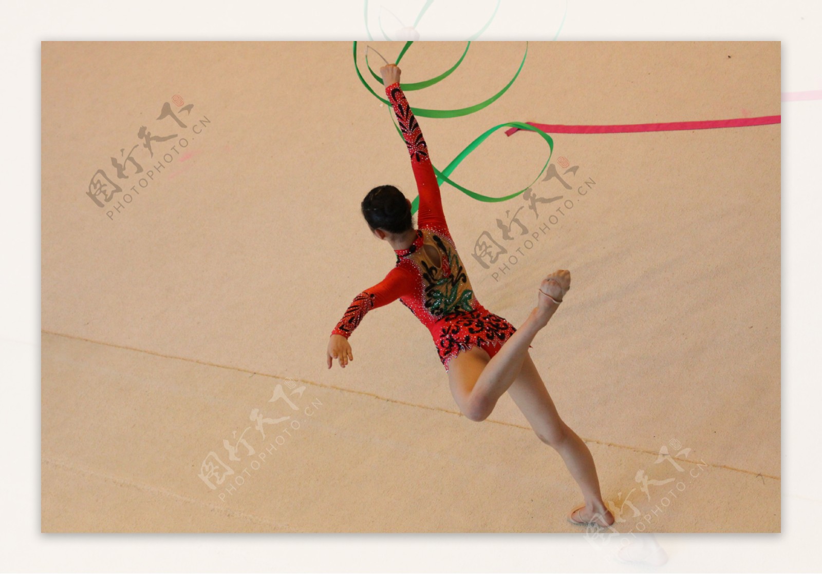 艺术体操韵律操舞蹈跳跃平衡健美图片