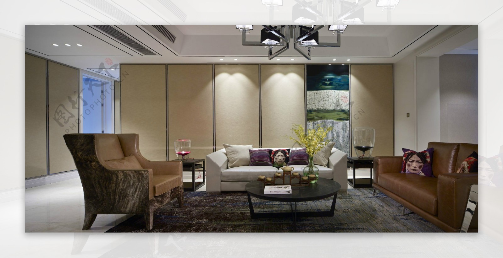豪华欧式室内客厅装饰效果设计图