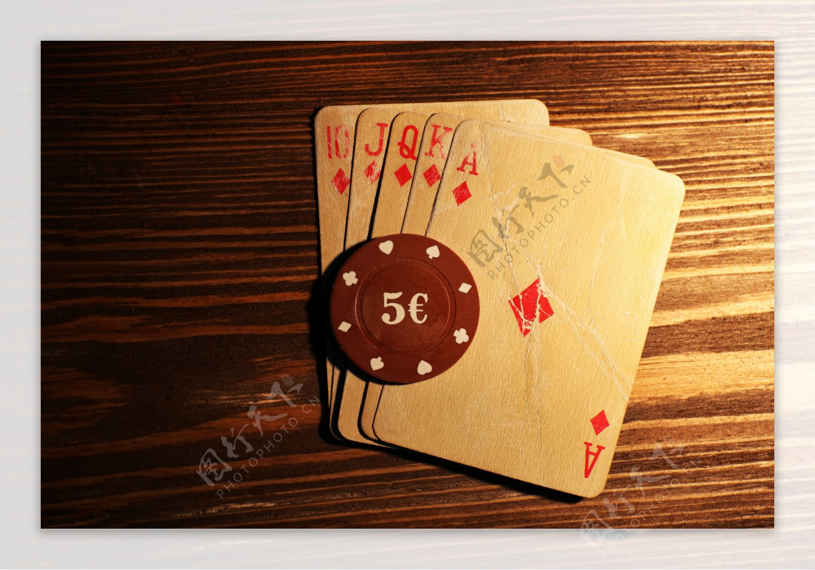 扑克牌与筹码图片