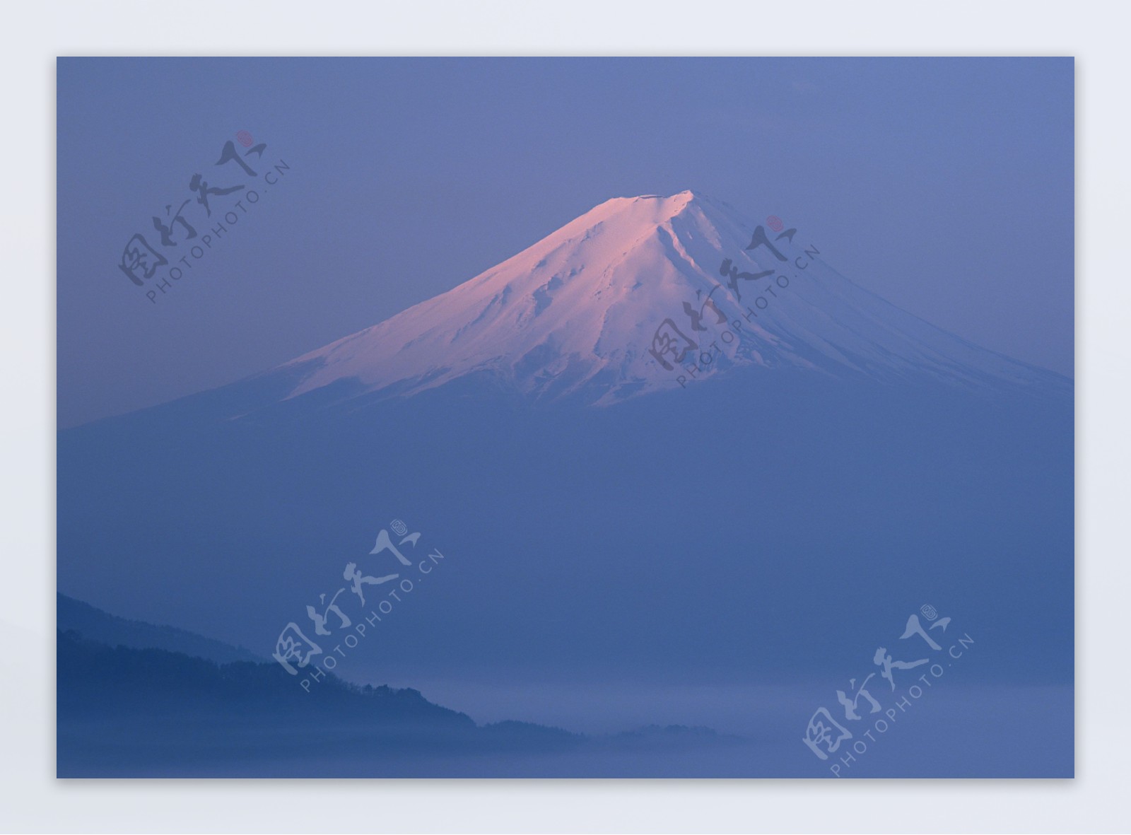 富士山夕阳图片