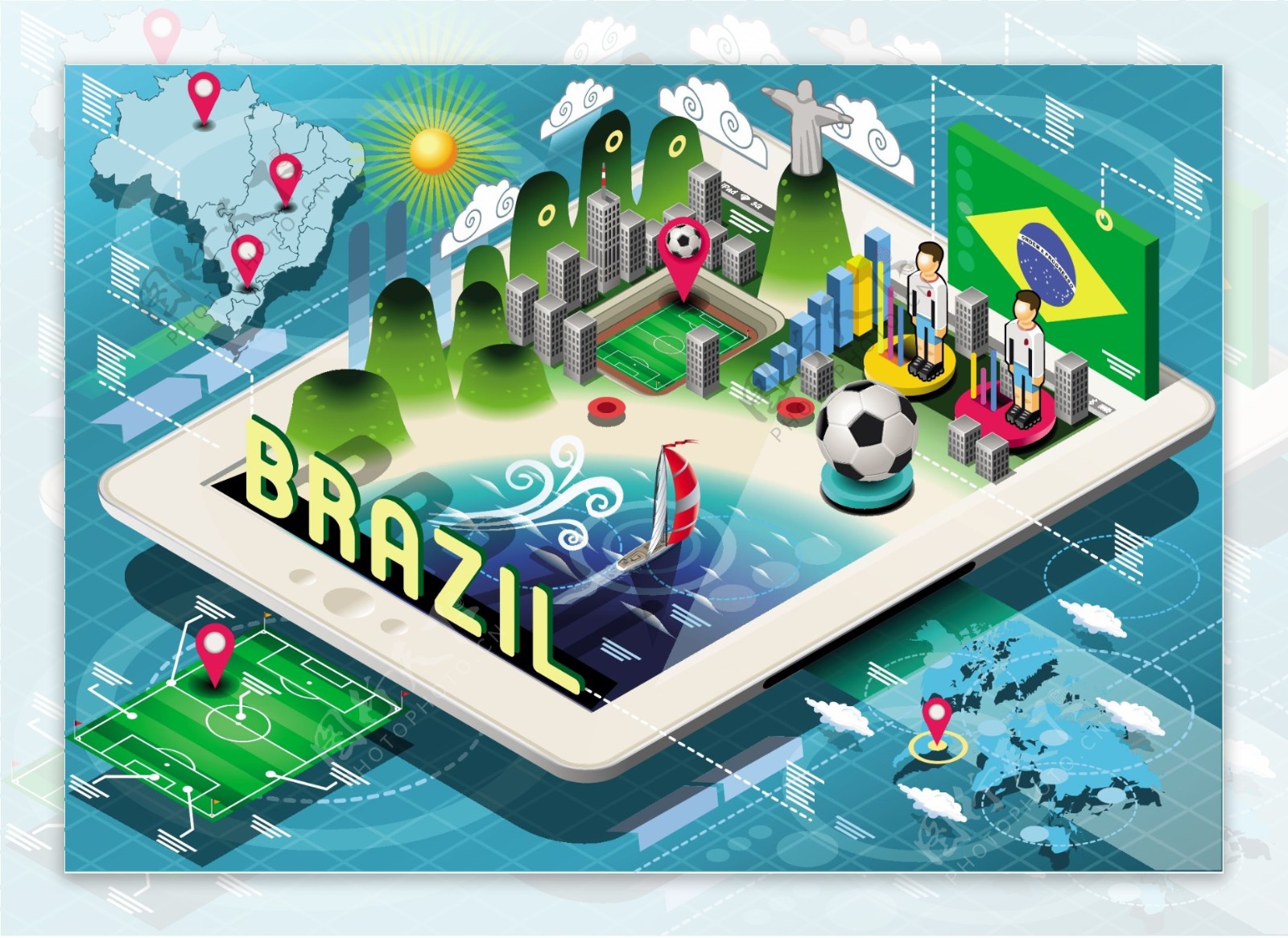巴西世界杯手机应用图标
