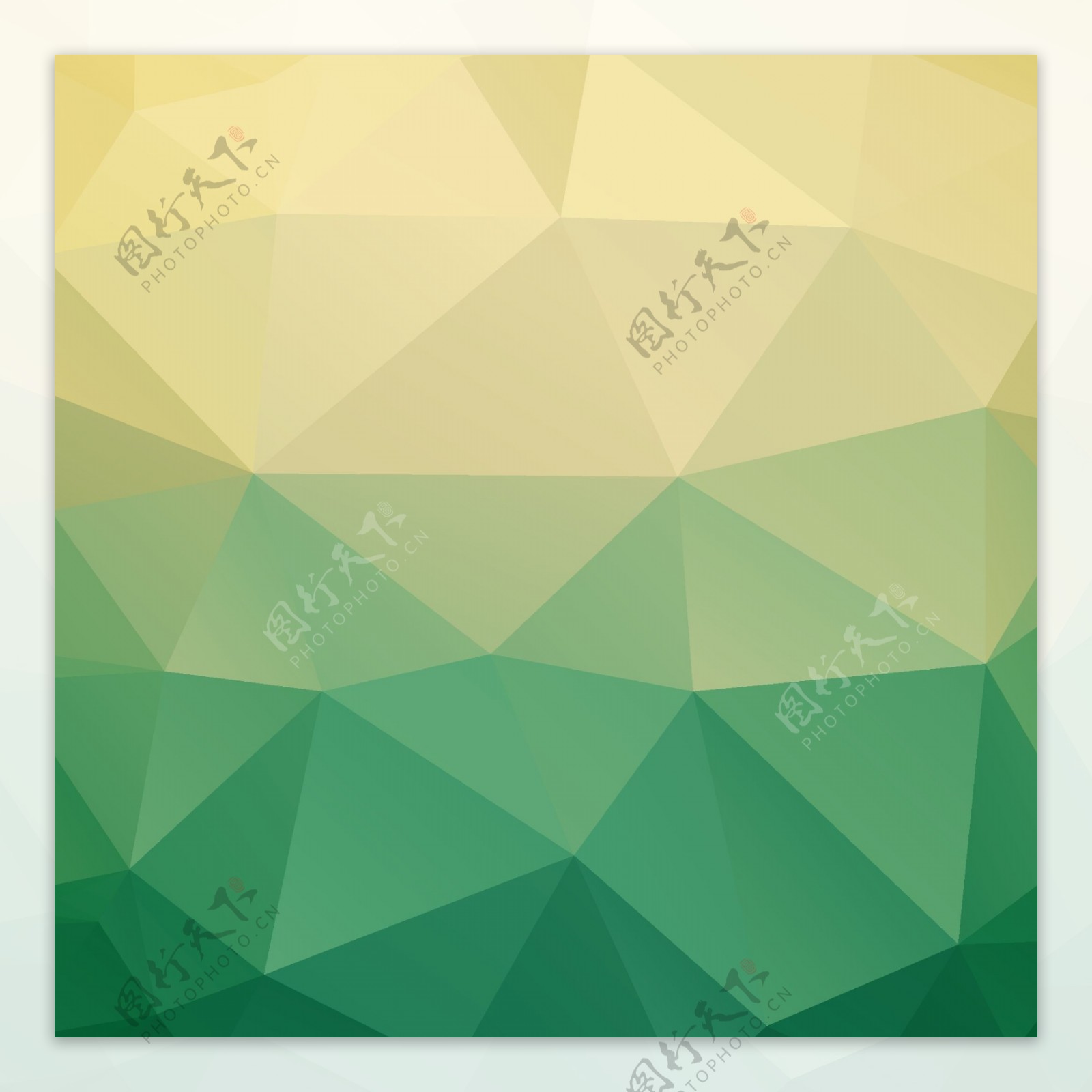黄绿色三角形多边形背景