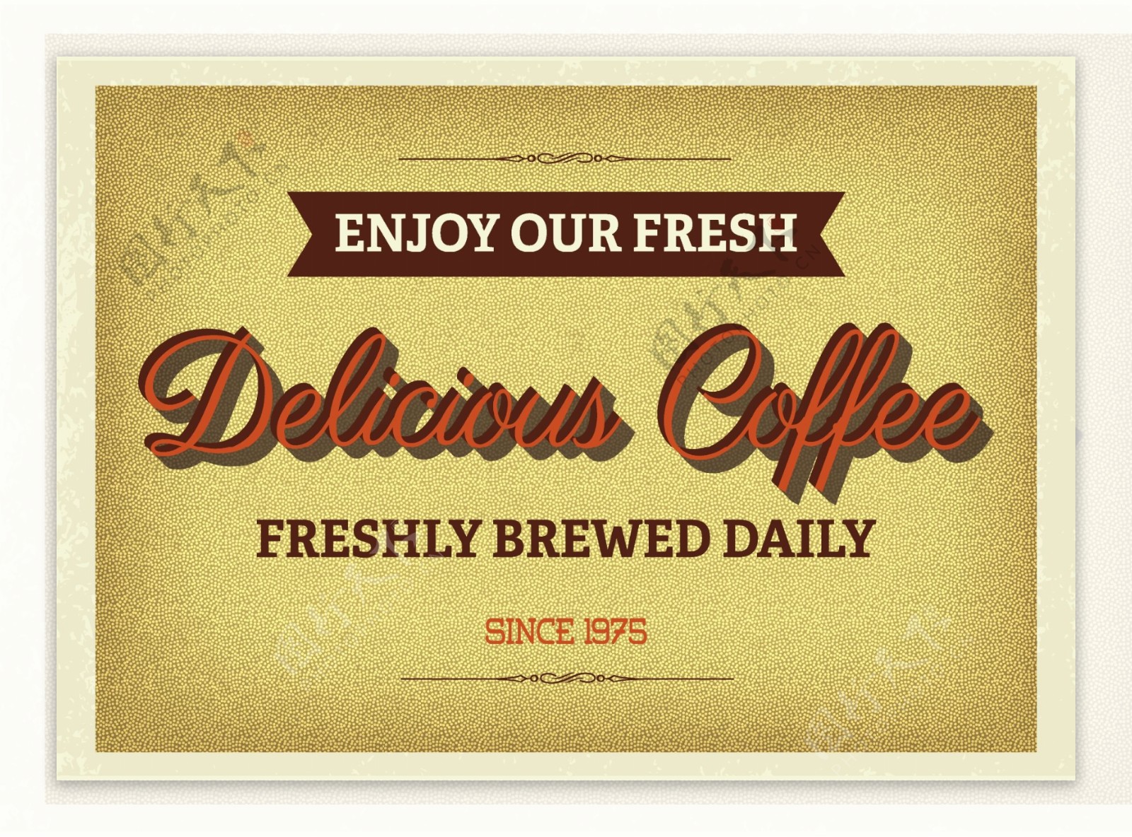 老式字体咖啡海报
