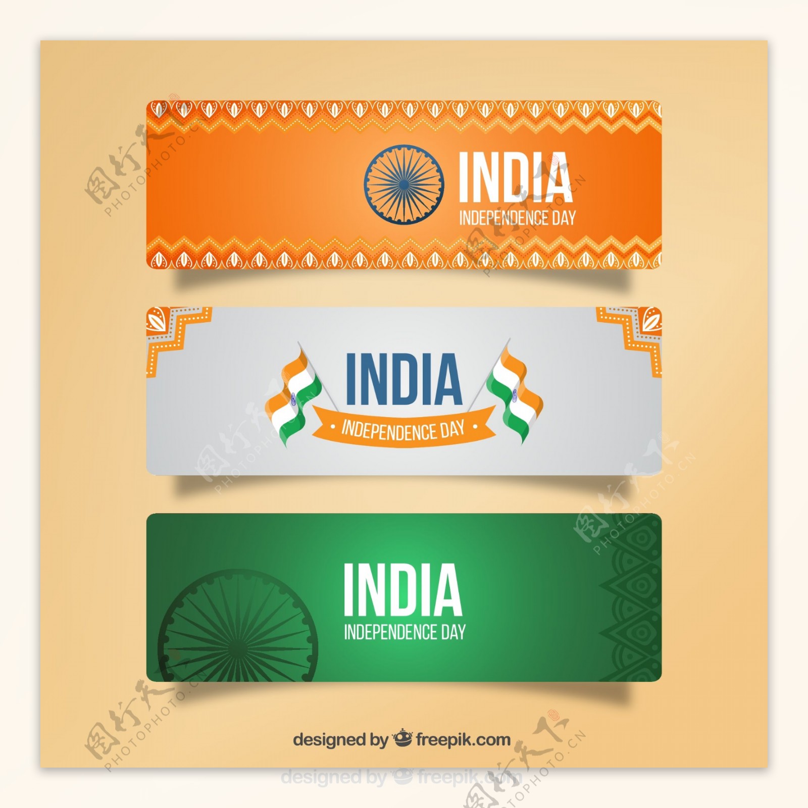 印度风格卡片banner设计