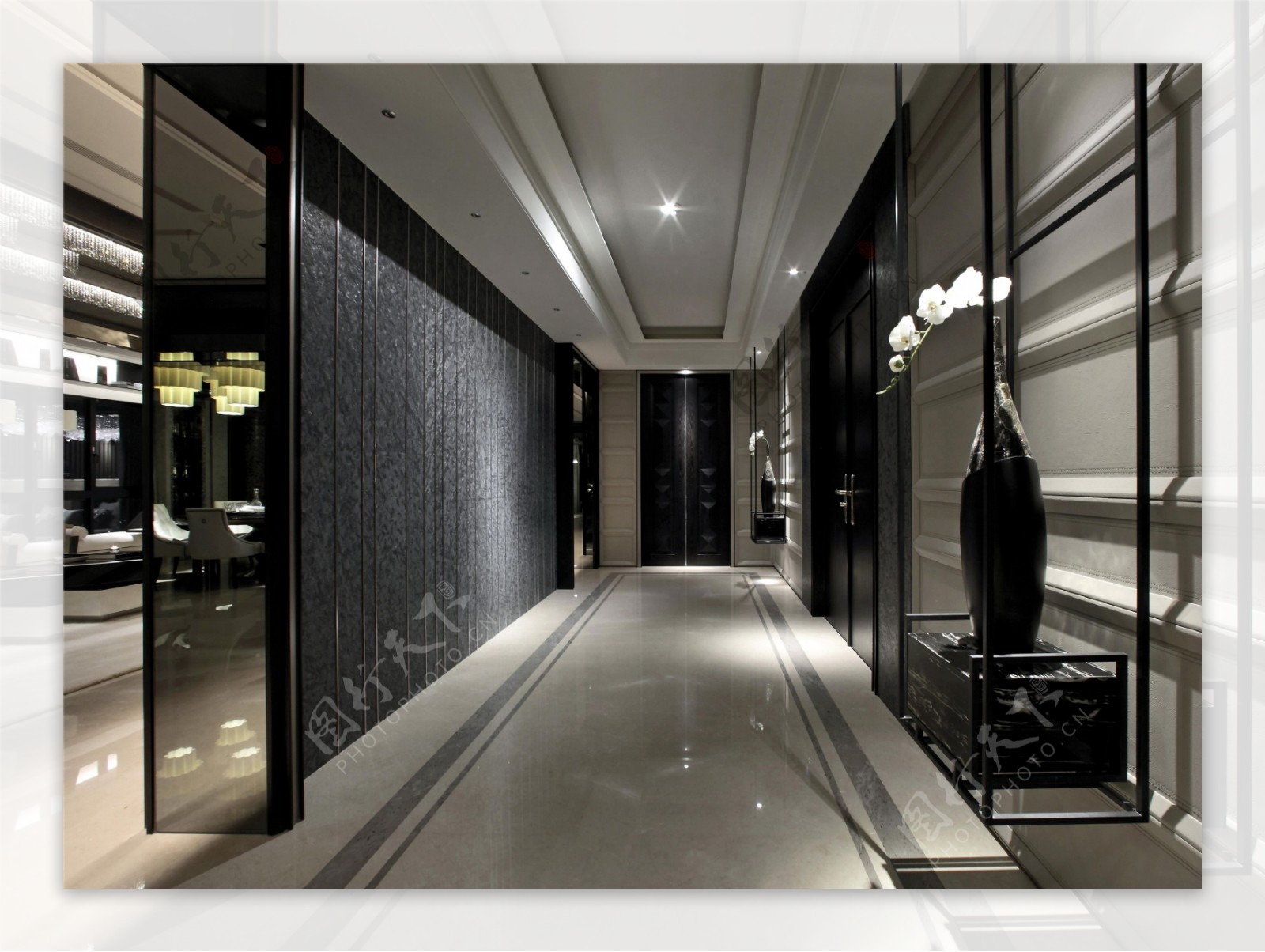 新中式简约室内走廊设计图