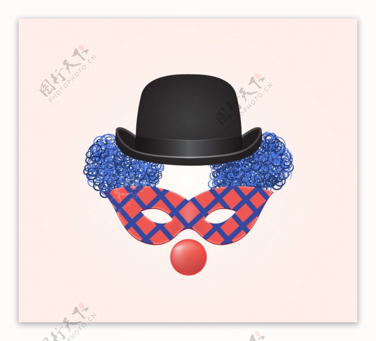 小丑面具设计元素素材免费下载(图片编号:3955084)-六图网