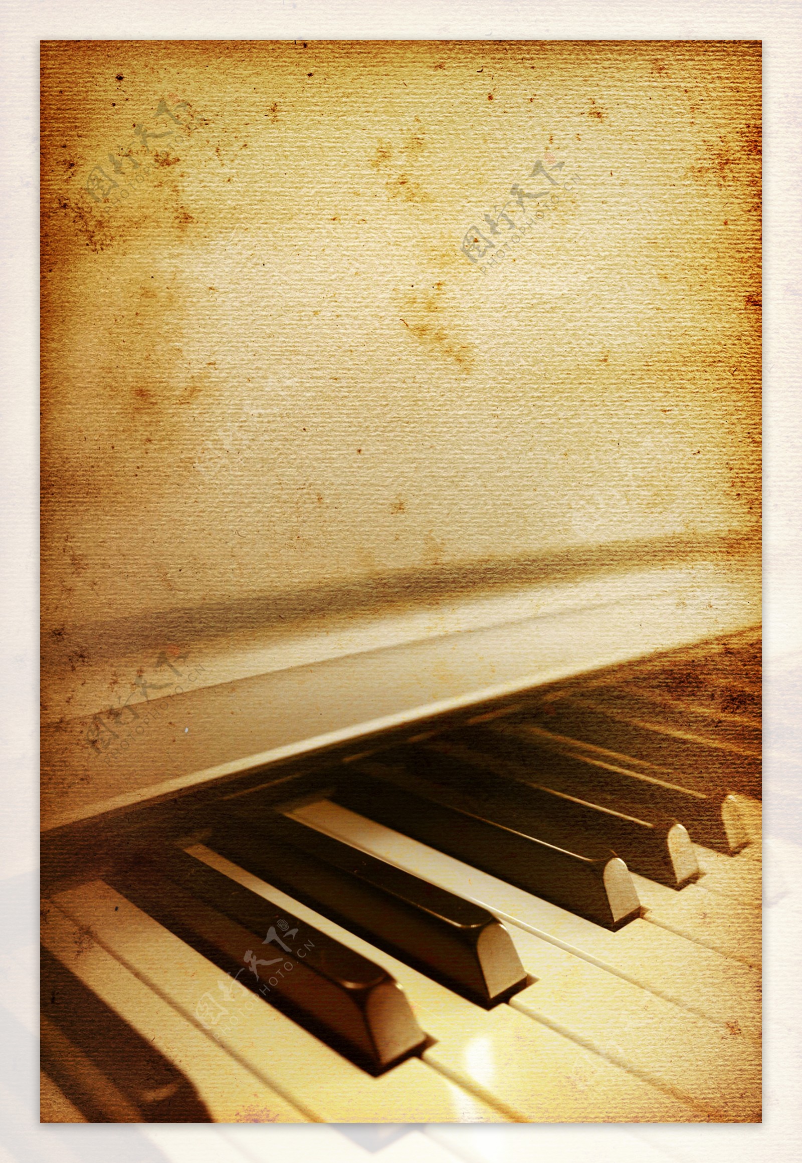 复古背景钢琴