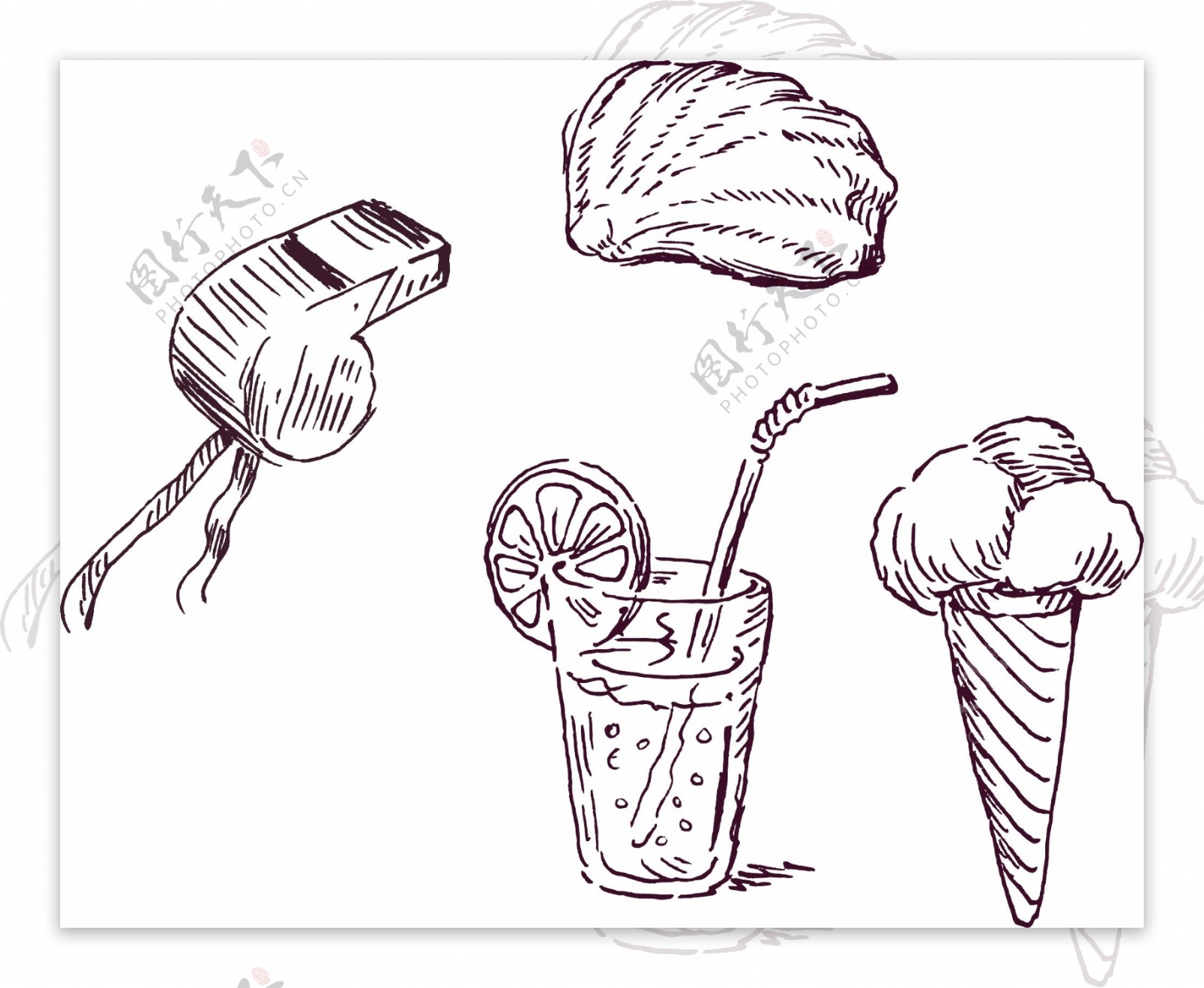 贝壳冰淇淋冰饮图片
