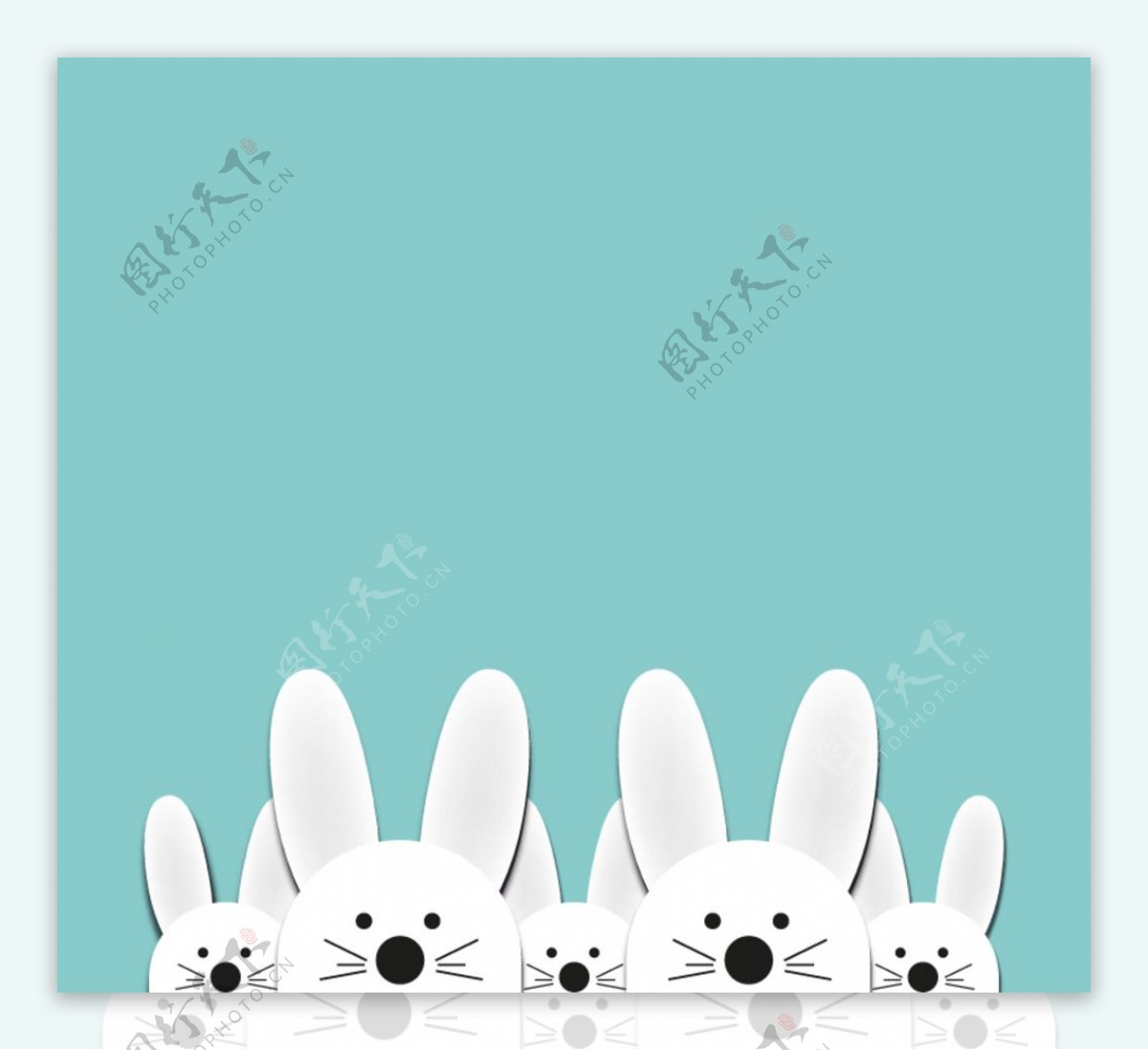 白色兔子贴纸