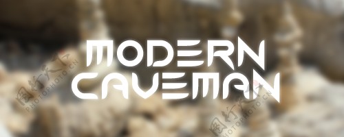 现代洞穴人的字体