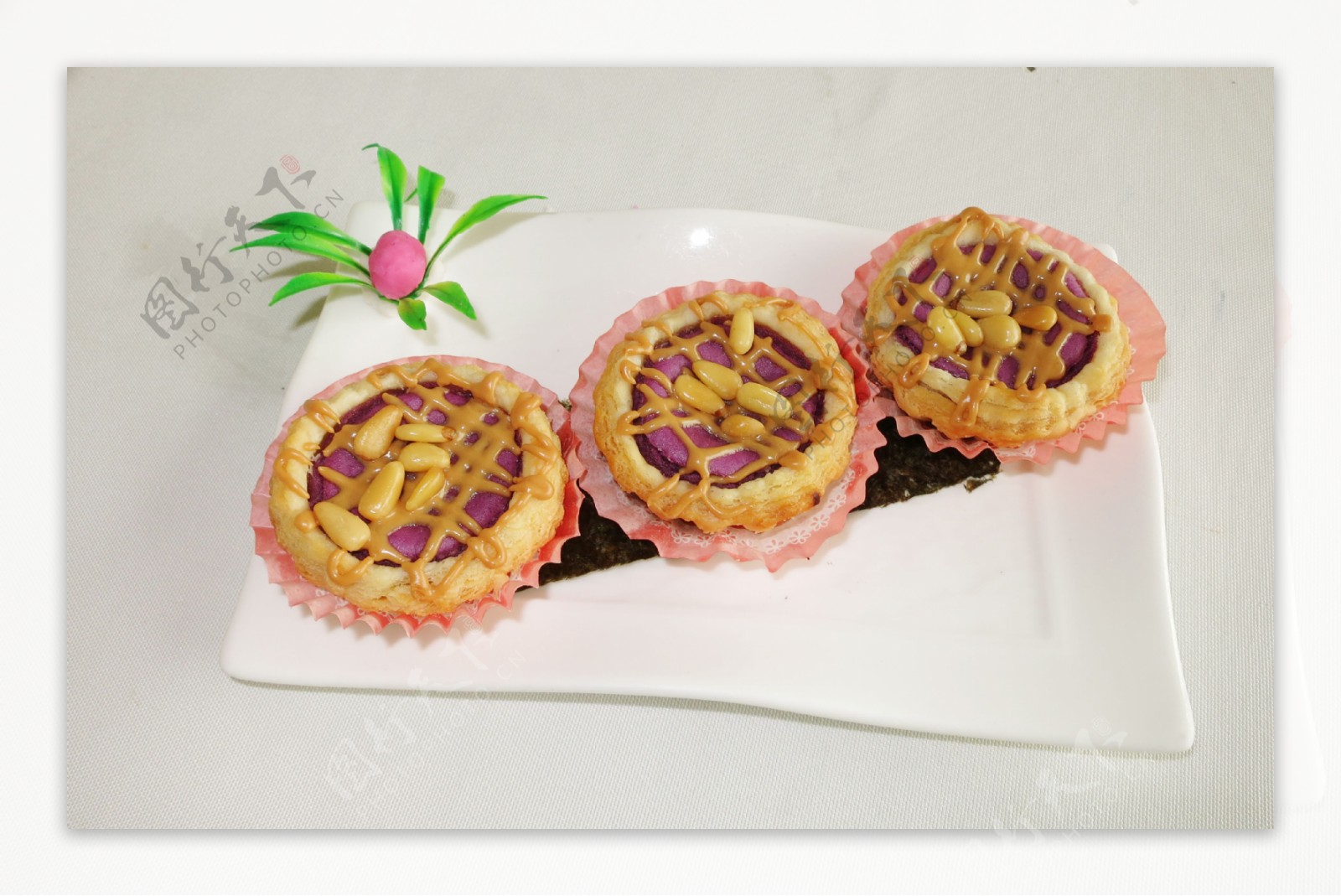 松子紫薯挞图片