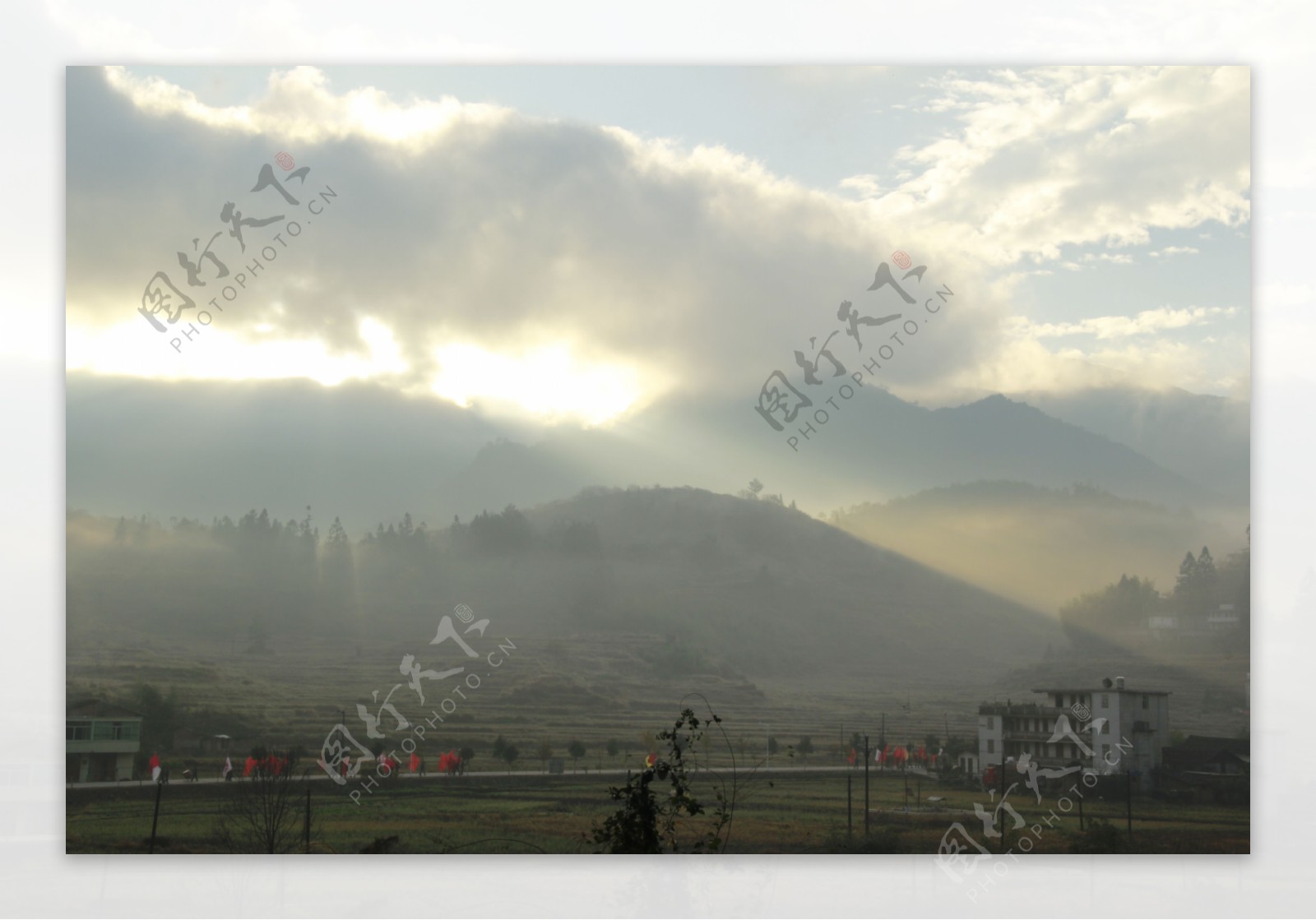 大气乡村大气河山图片