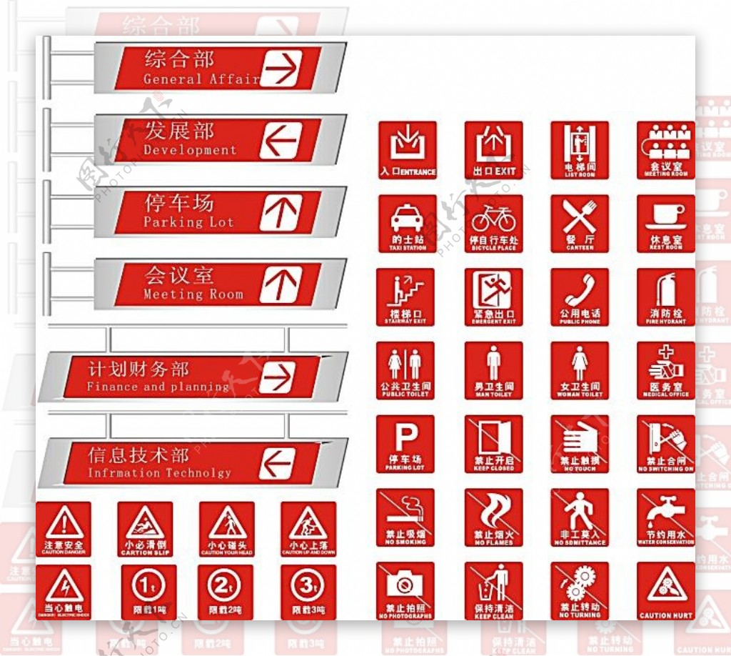 导视牌公共标识矢量素材