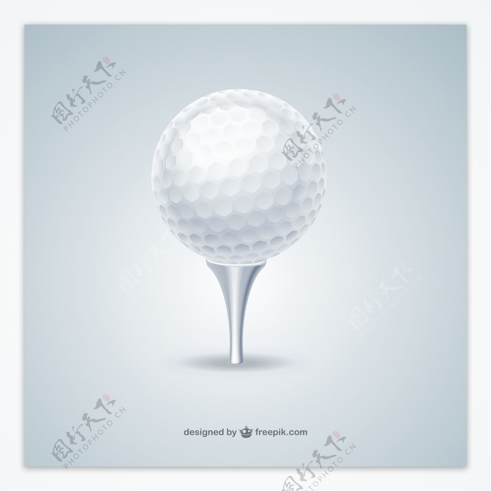 白色高尔夫球矢量素材图片