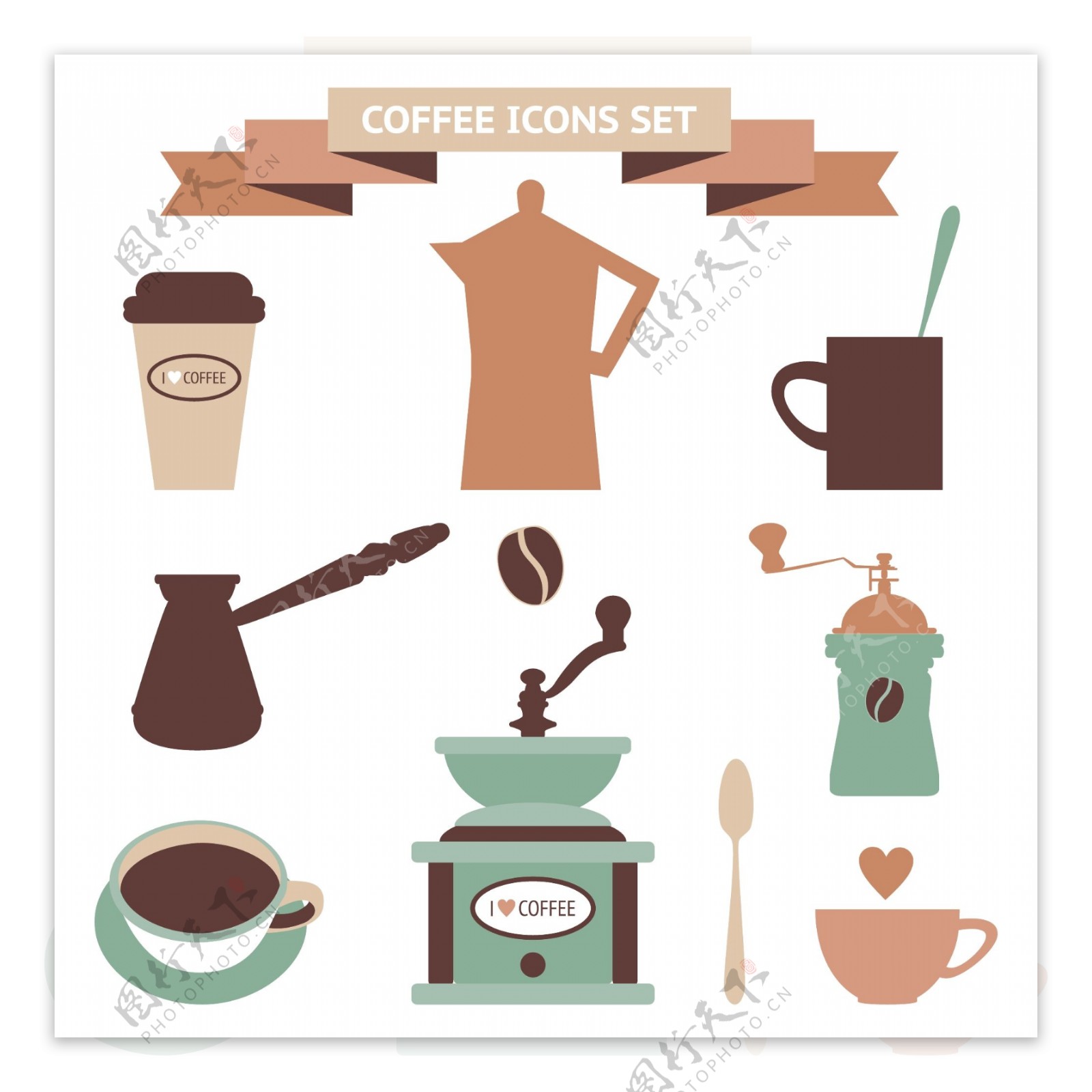 卡通咖啡图标