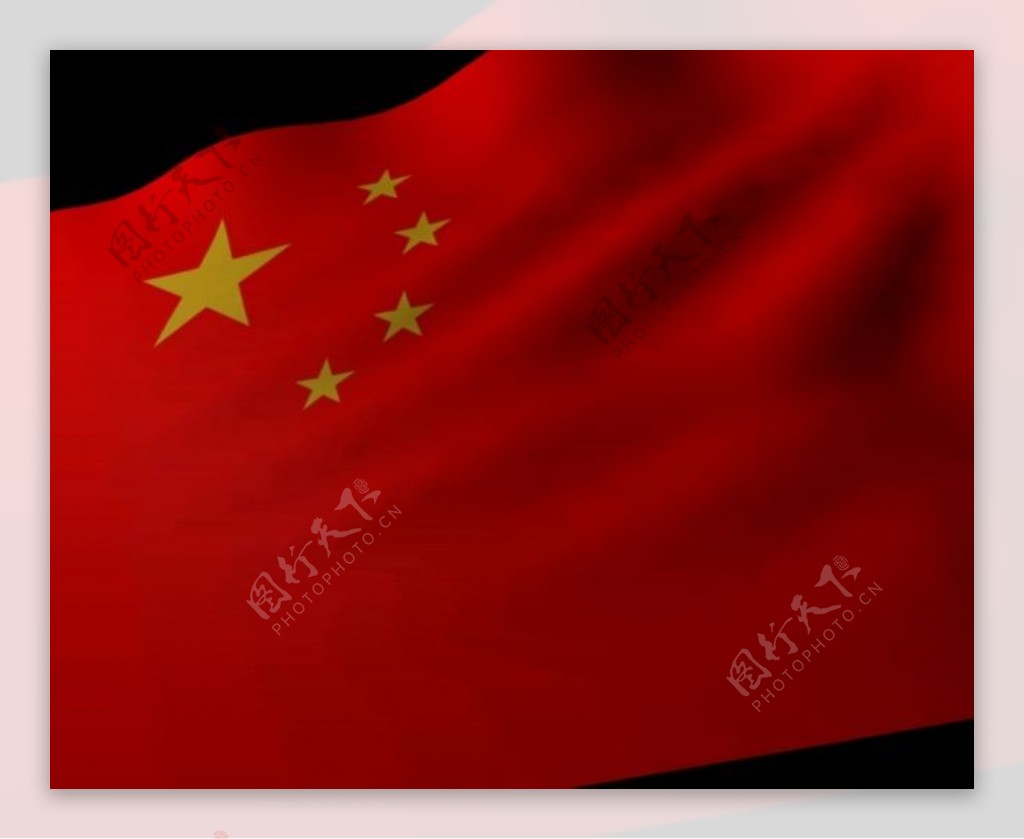 中国飘动红旗素材