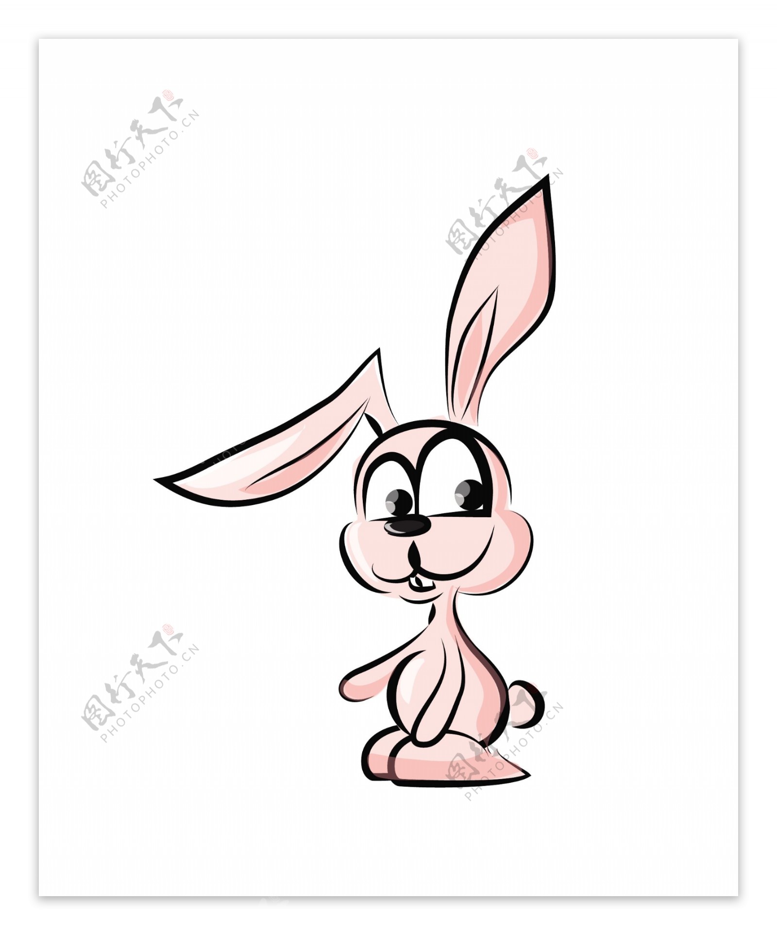 矢量卡通兔子EPS