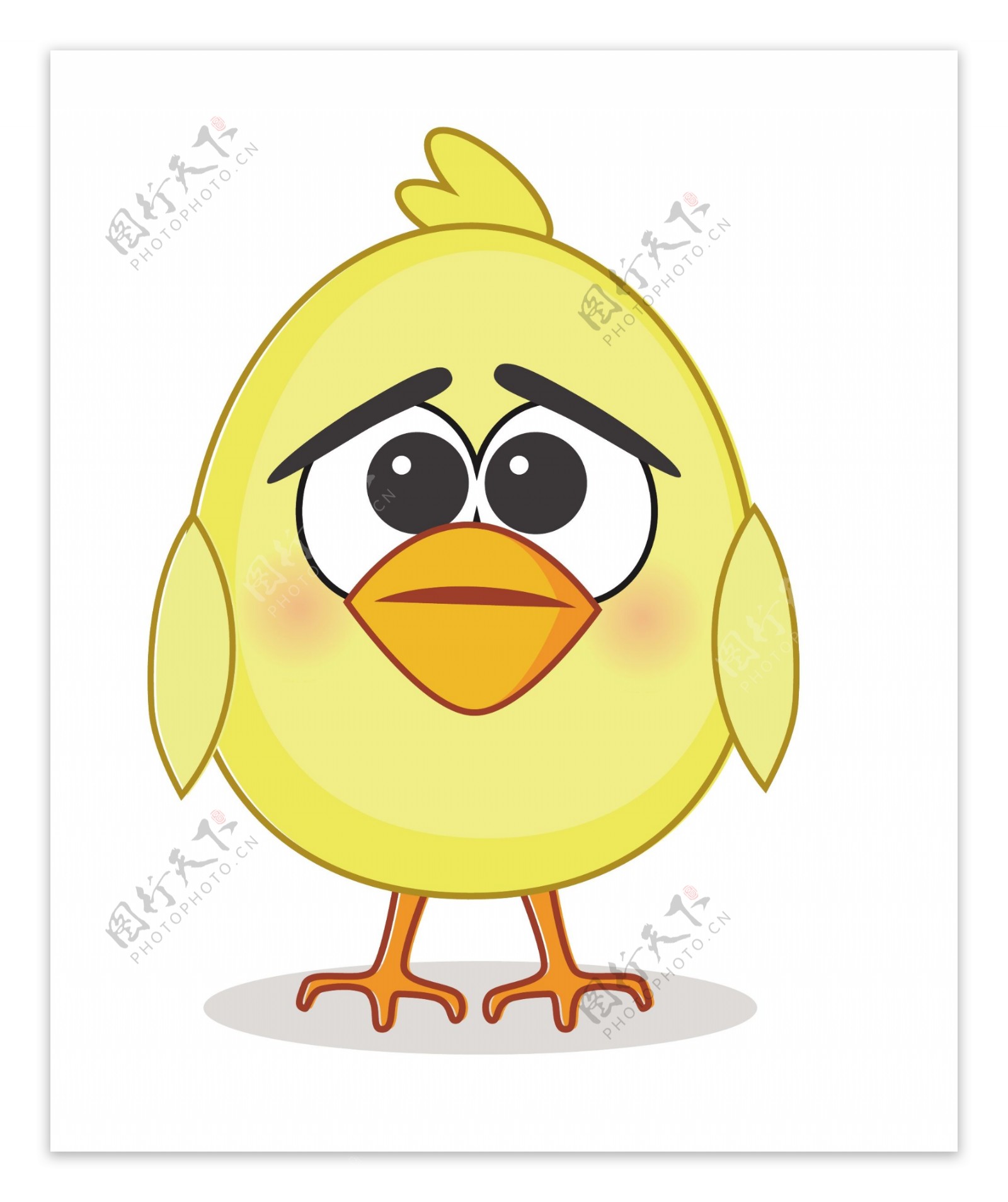 可爱卡通小鸡套装设计元素图片_ID:132563602-Veer图库