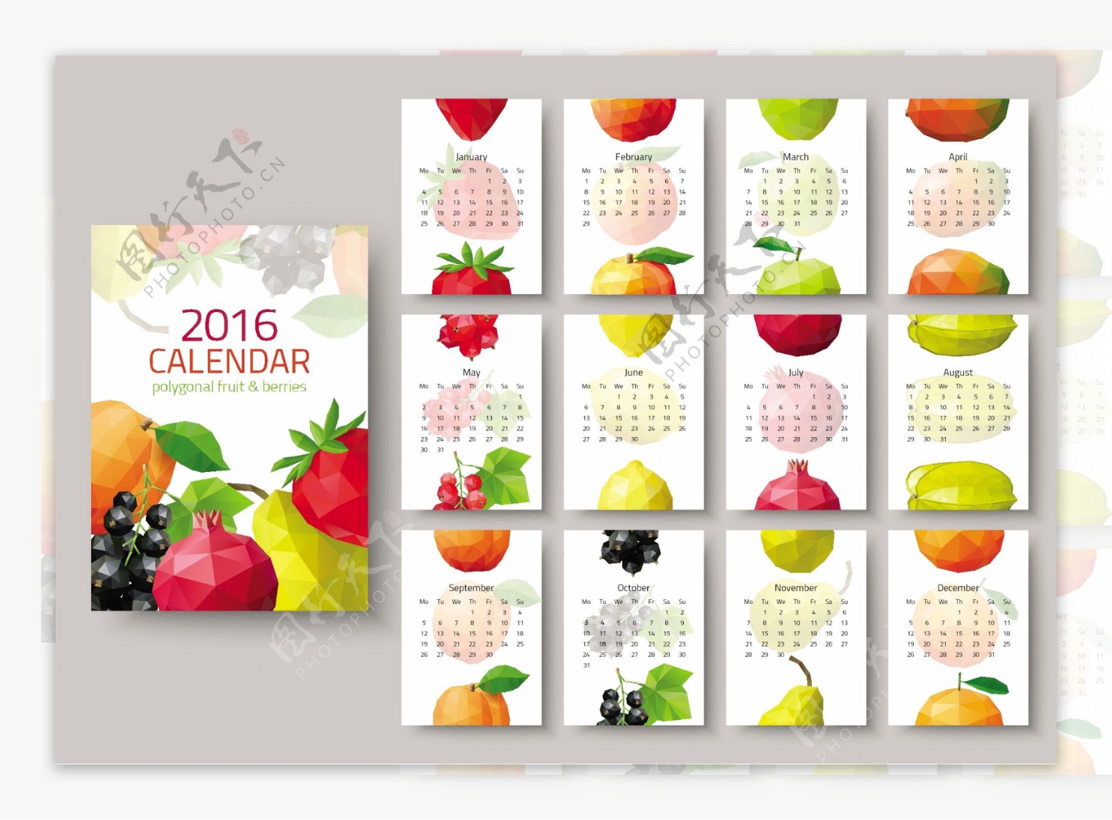 2016年历水果模板图片