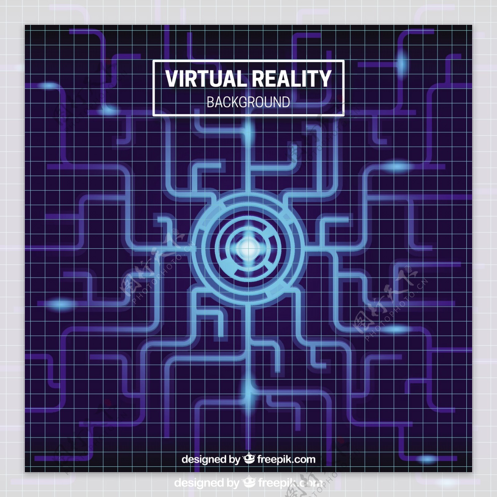 虚拟现实背景与电路